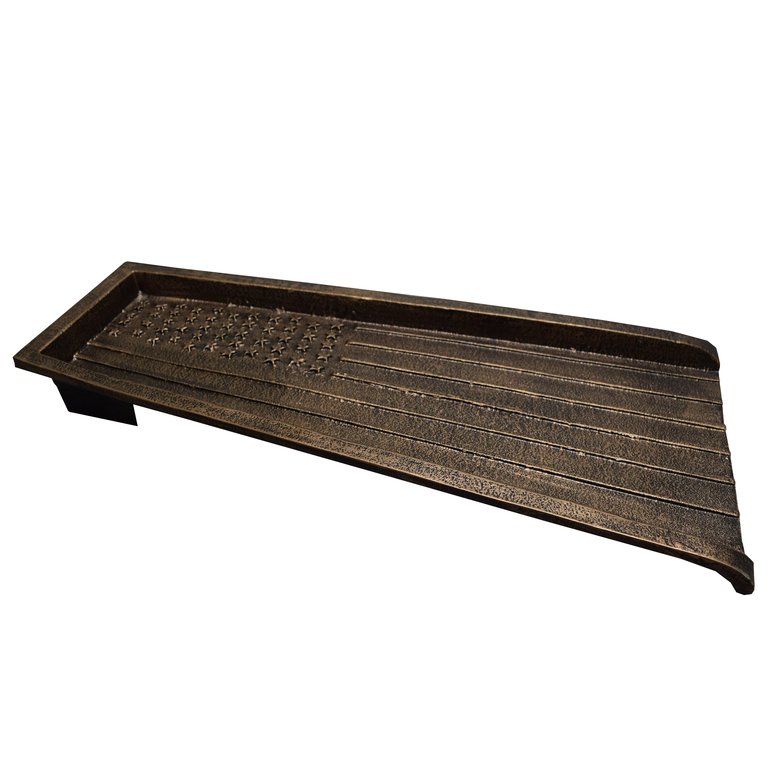 American Flag Cast Aluminum Downspout Splash Block - Image 3