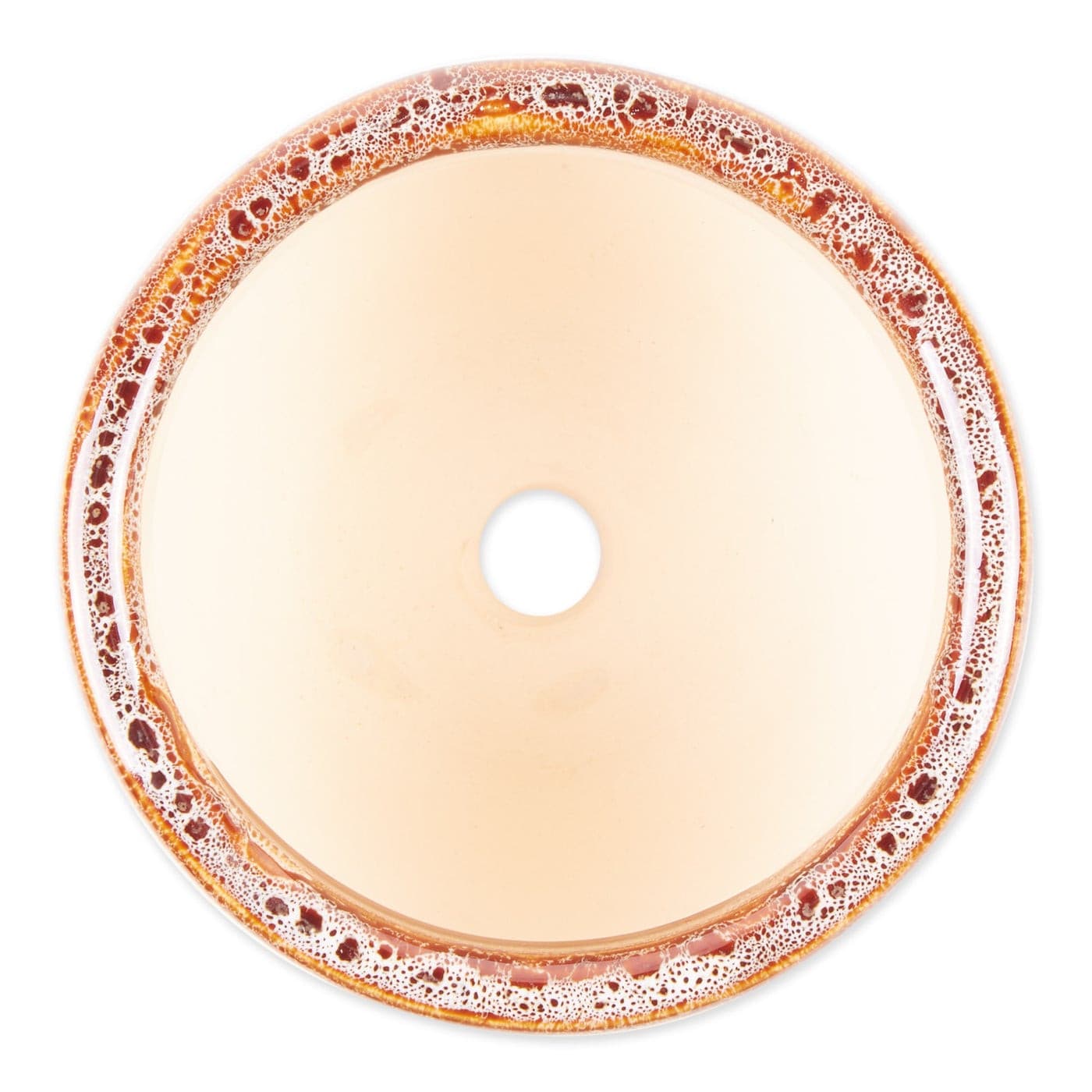 BROWN ROUND CERAMIC SMALL PLANTER SET OF 3 - Image 3