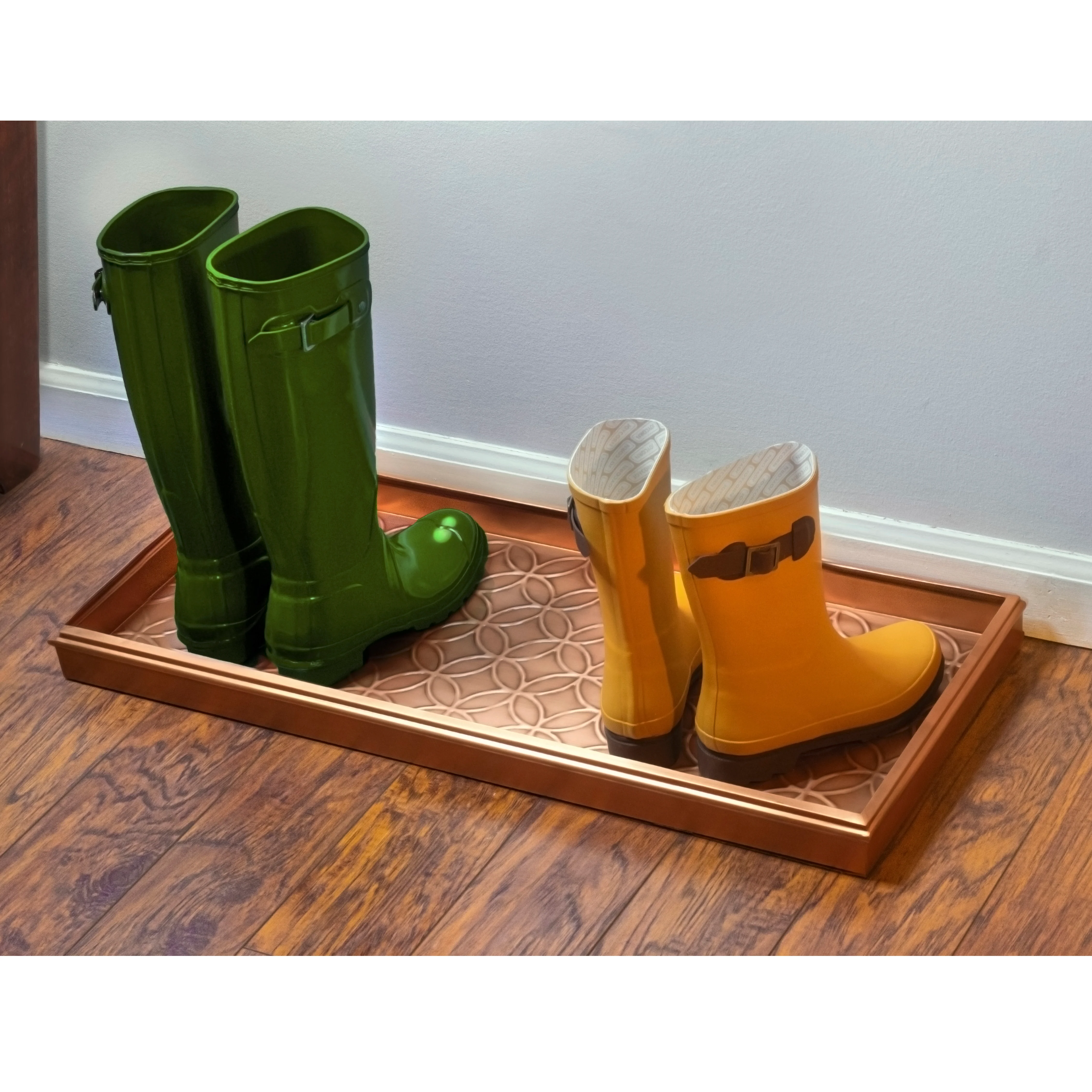 Double Circles Galvanized Steel Boot Tray