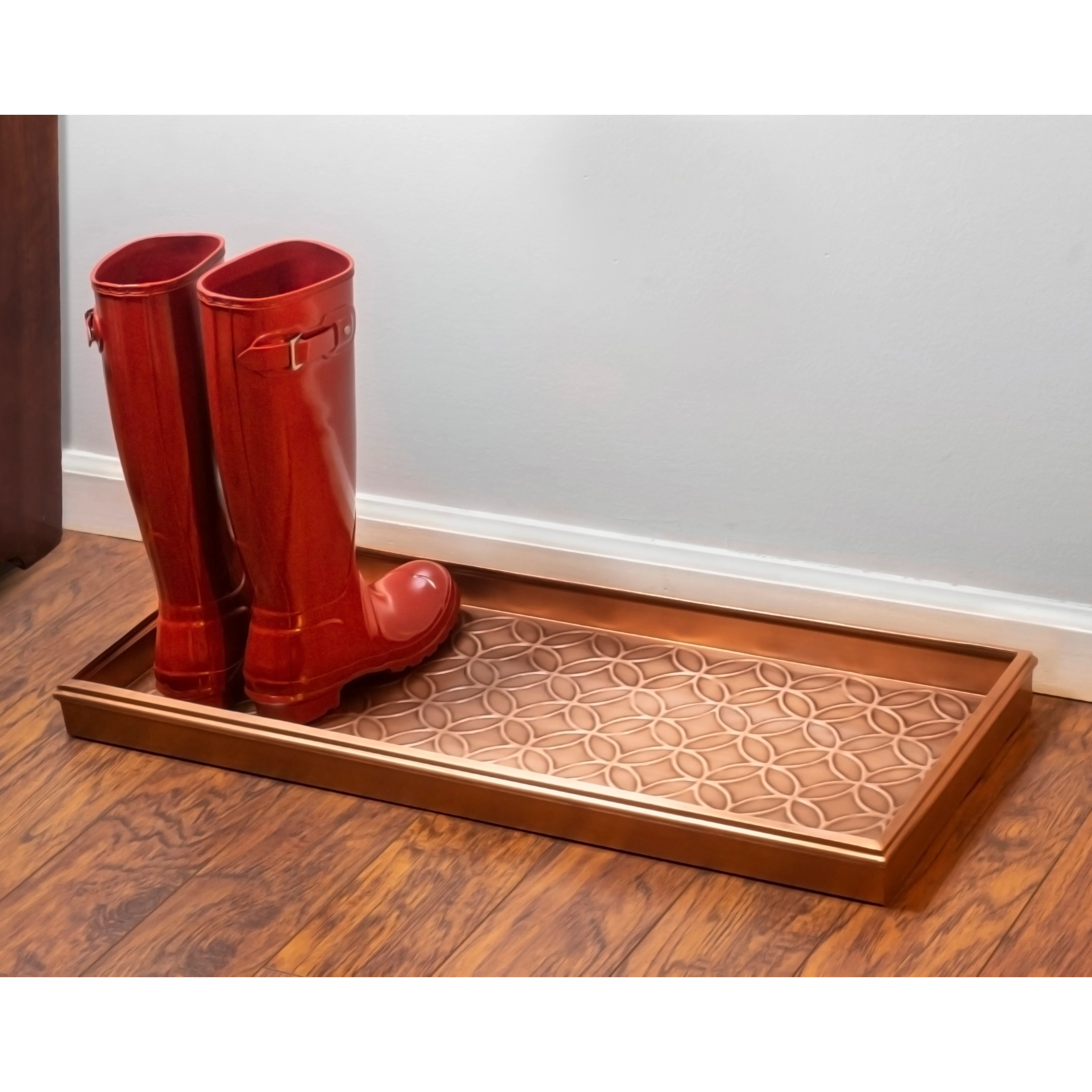 Double Circles Galvanized Steel Boot Tray - Image 3
