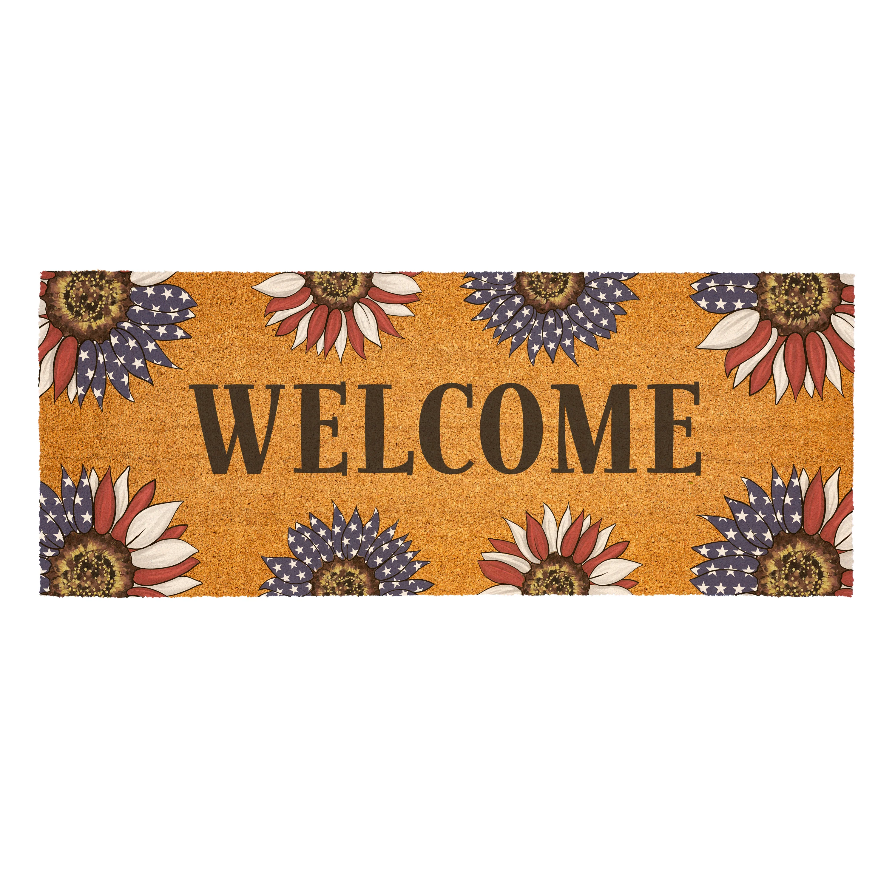 American Classic Patriotic Sunflower, Coir Mat, 60"x24" - Image 2