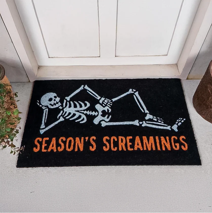Skeleton "Season's Screamings" Coir Doormat - Image 2