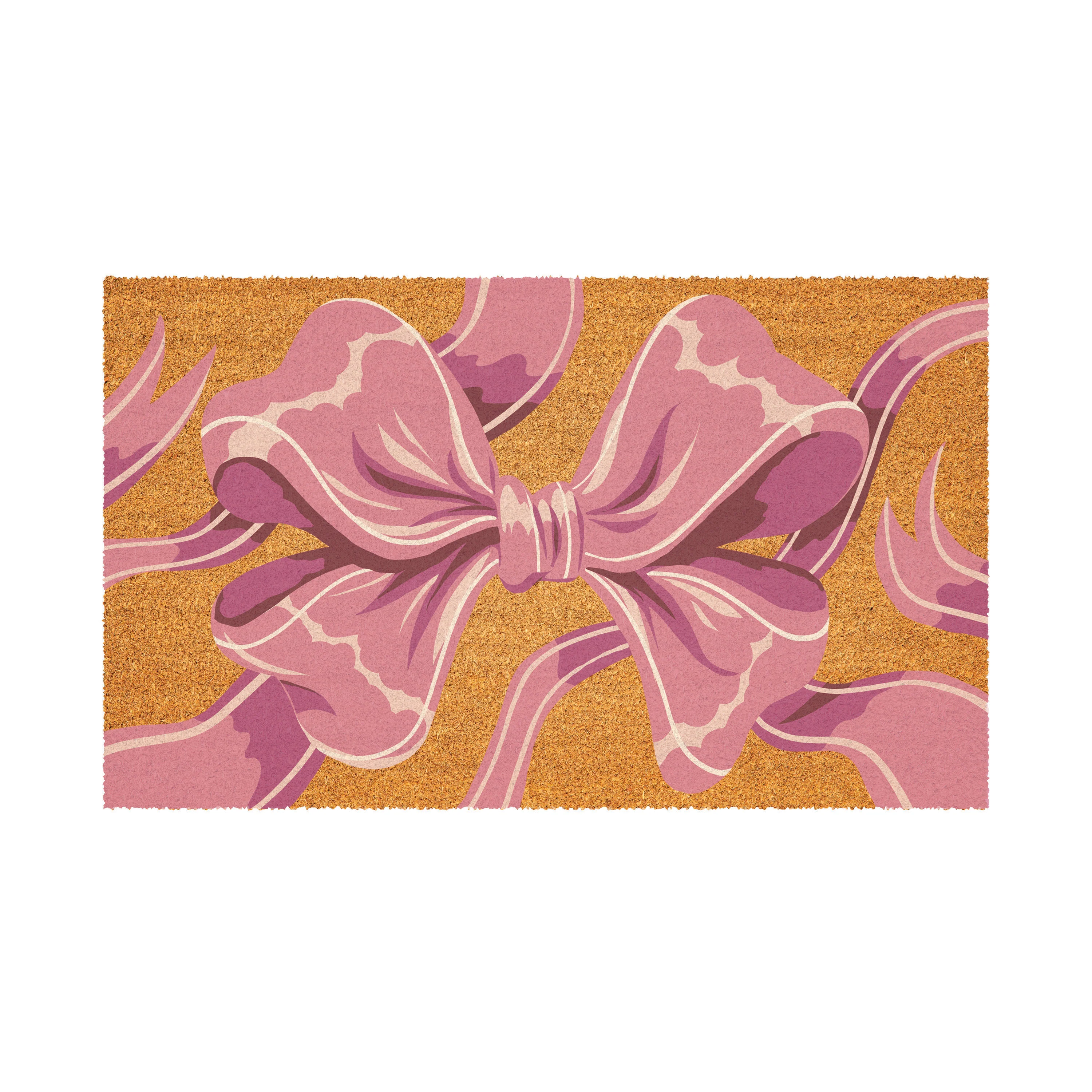 Bunny Blooms Bright Bow, Coir Mat 30"x18" - Image 2