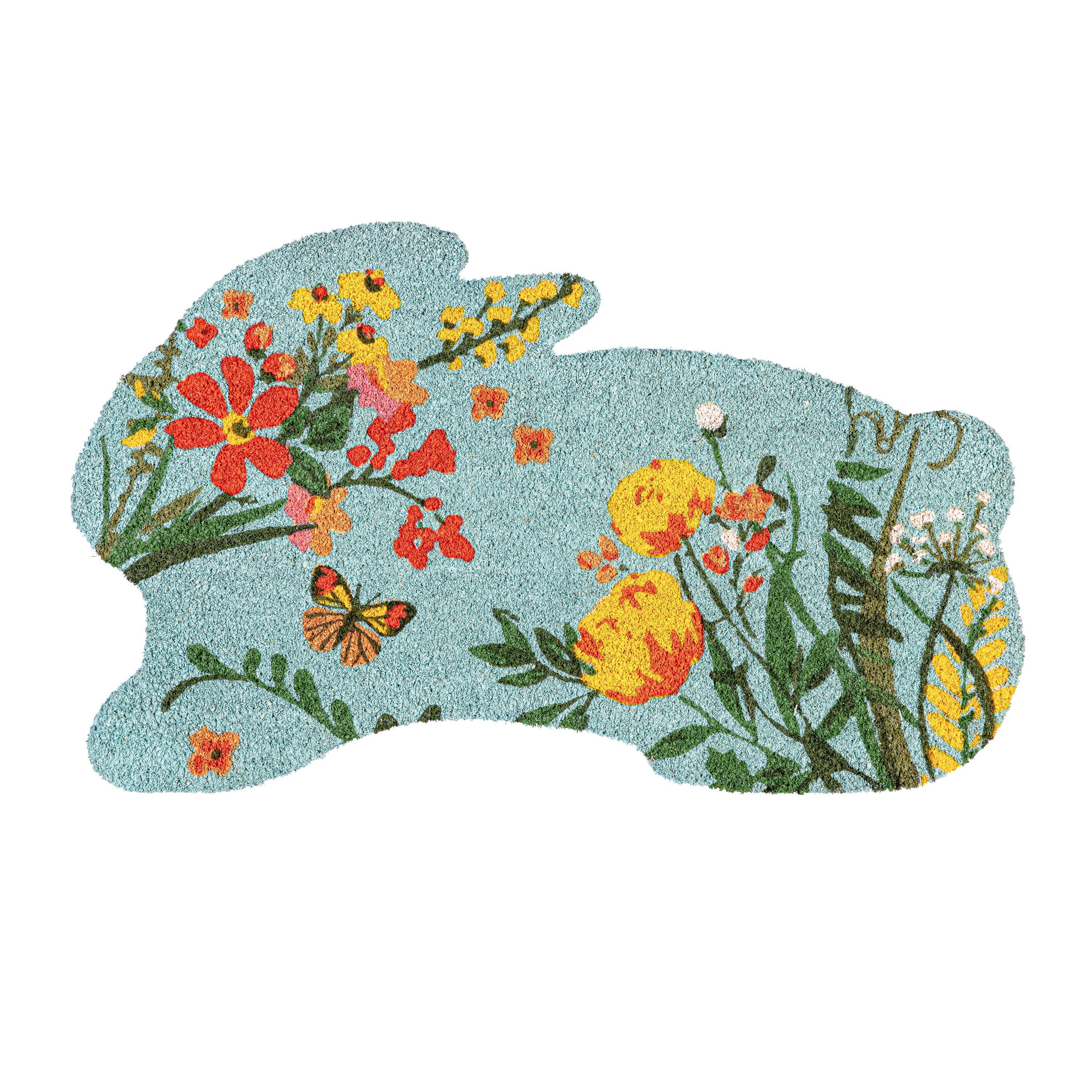 Bunny Blooms Floral Shaped Coir Mat - Image 3