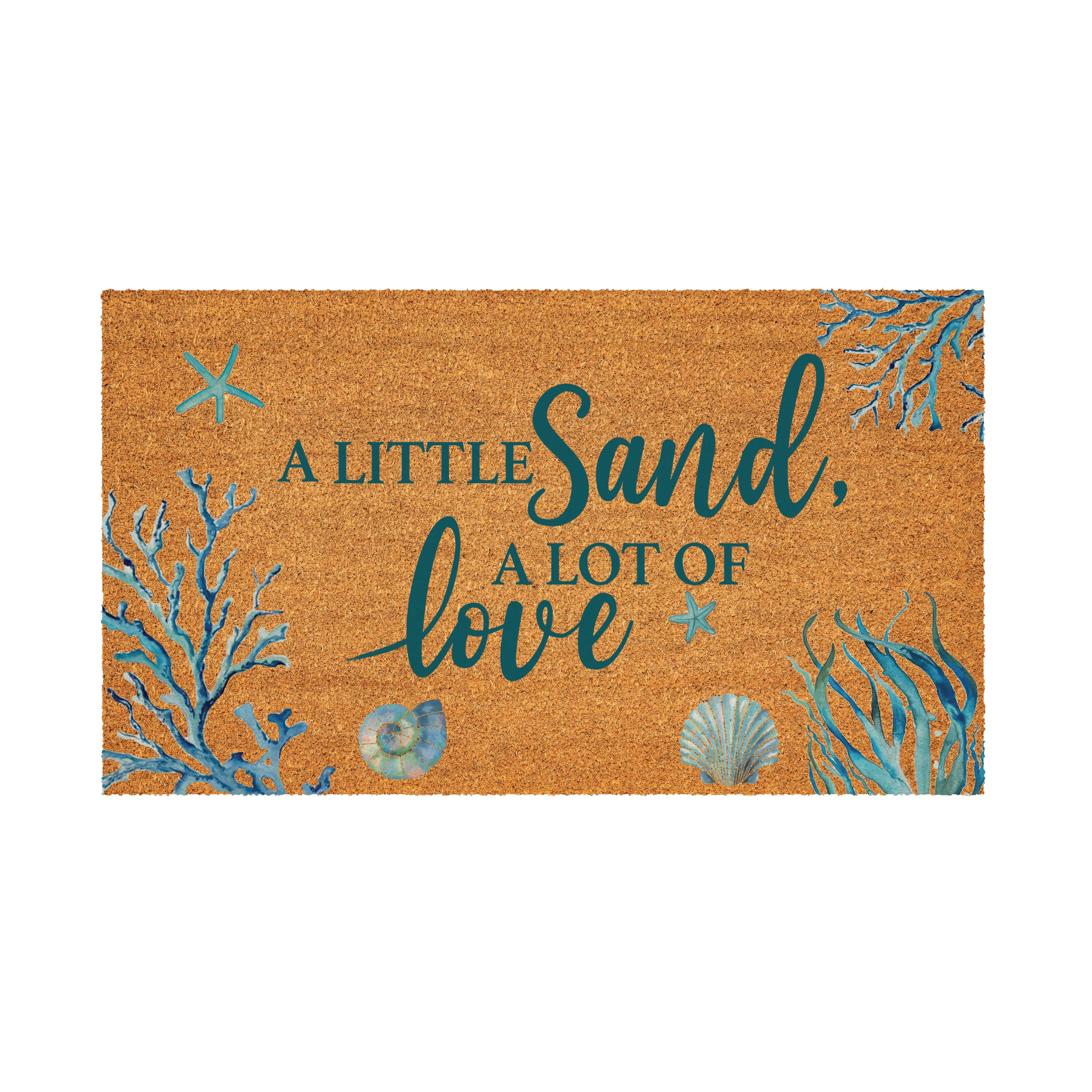 Blue Coastal Beach, Coir Mat 28"x16" - Image 3