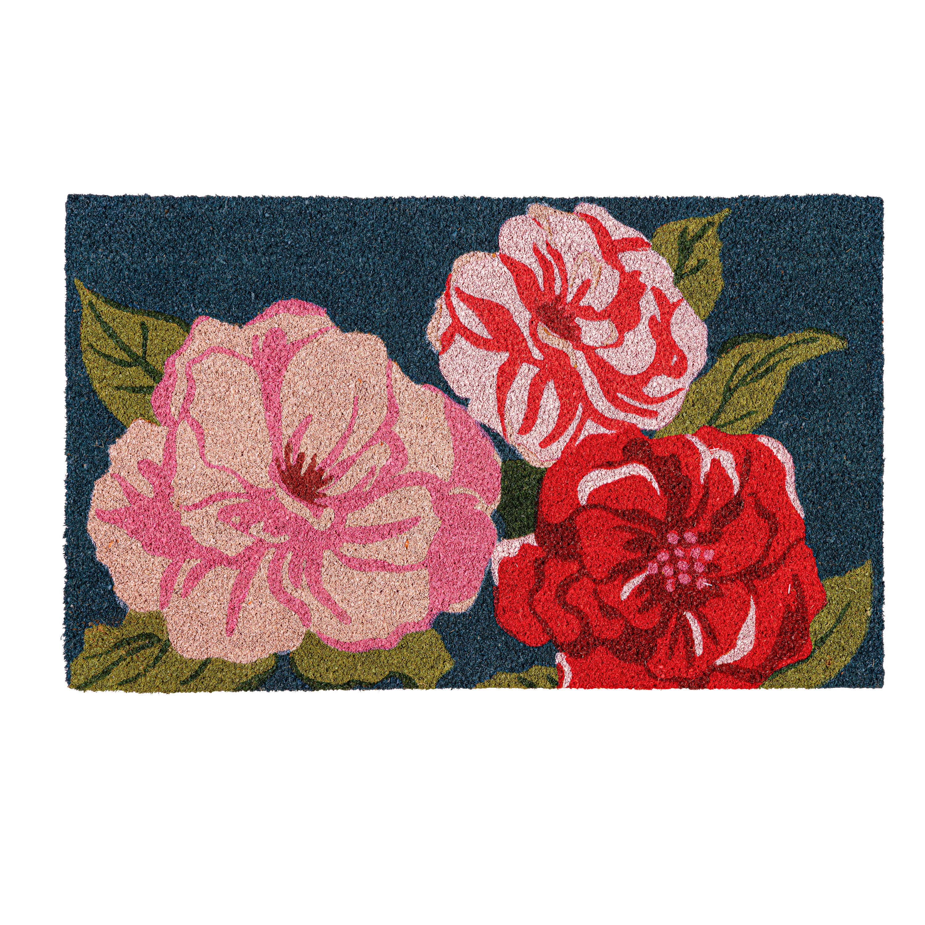 Multicolor Camellias Coir Mat - Image 2