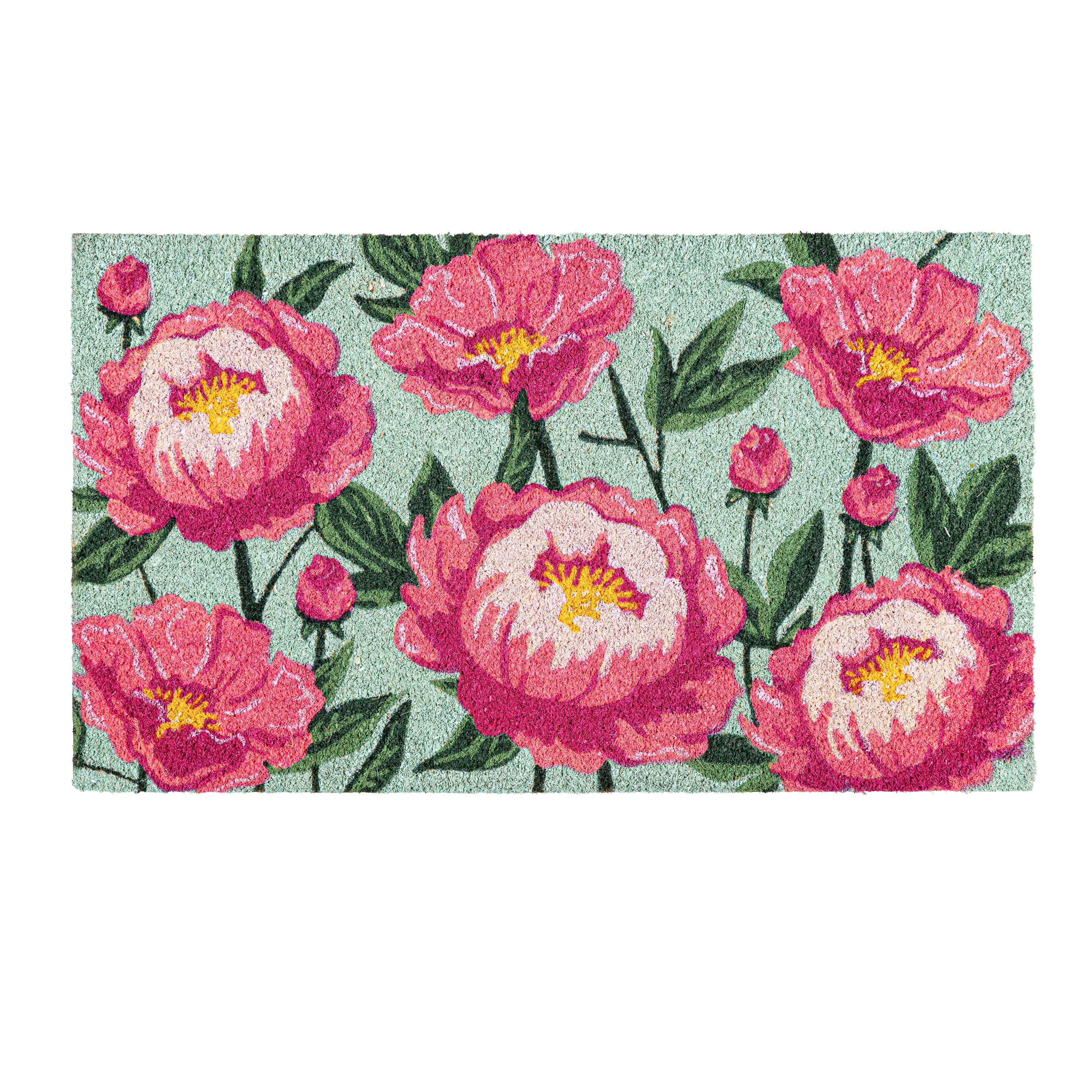 Vibrant Peonies Coir Mat - Image 3
