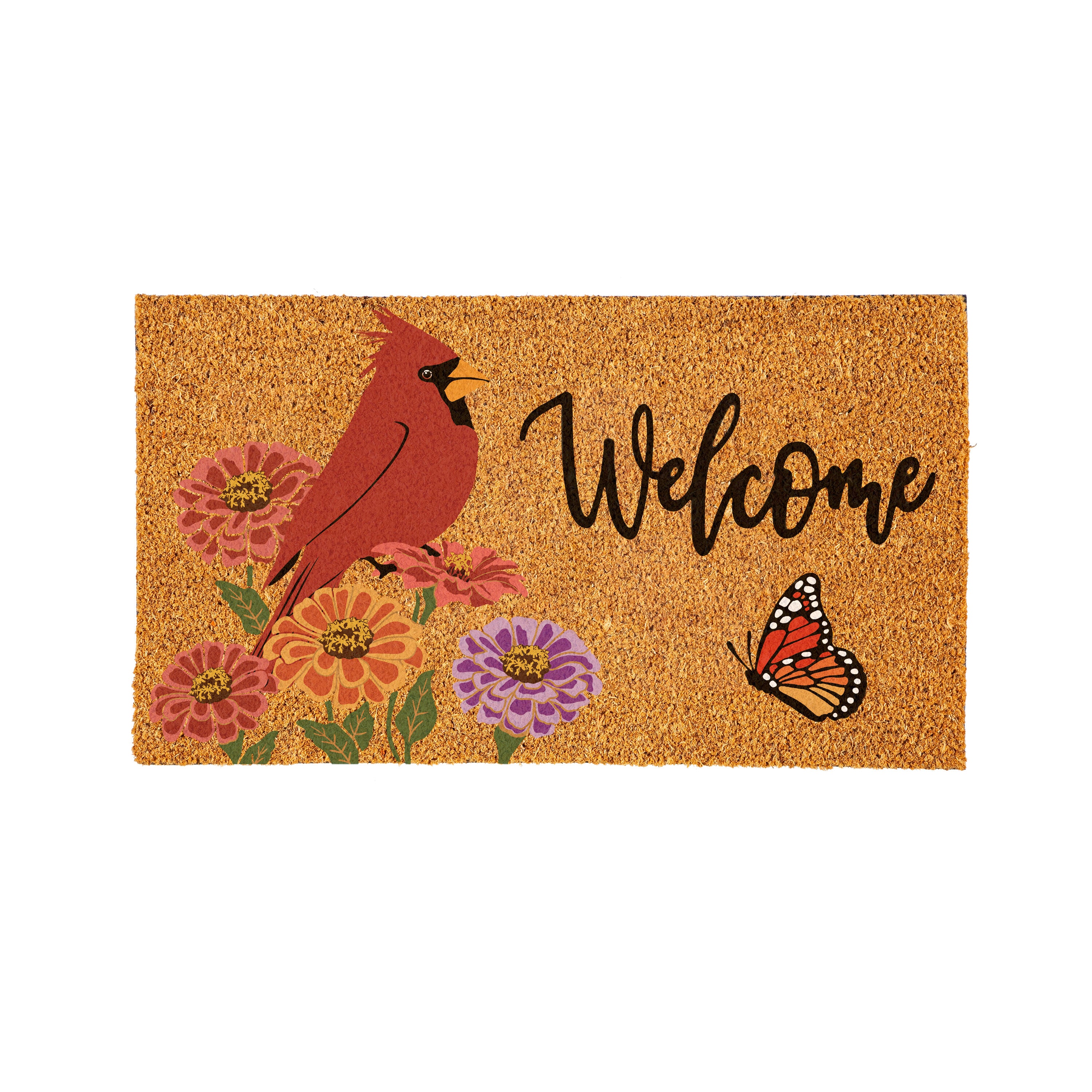 Spring Cardinal Time Coir Mat - Image 2