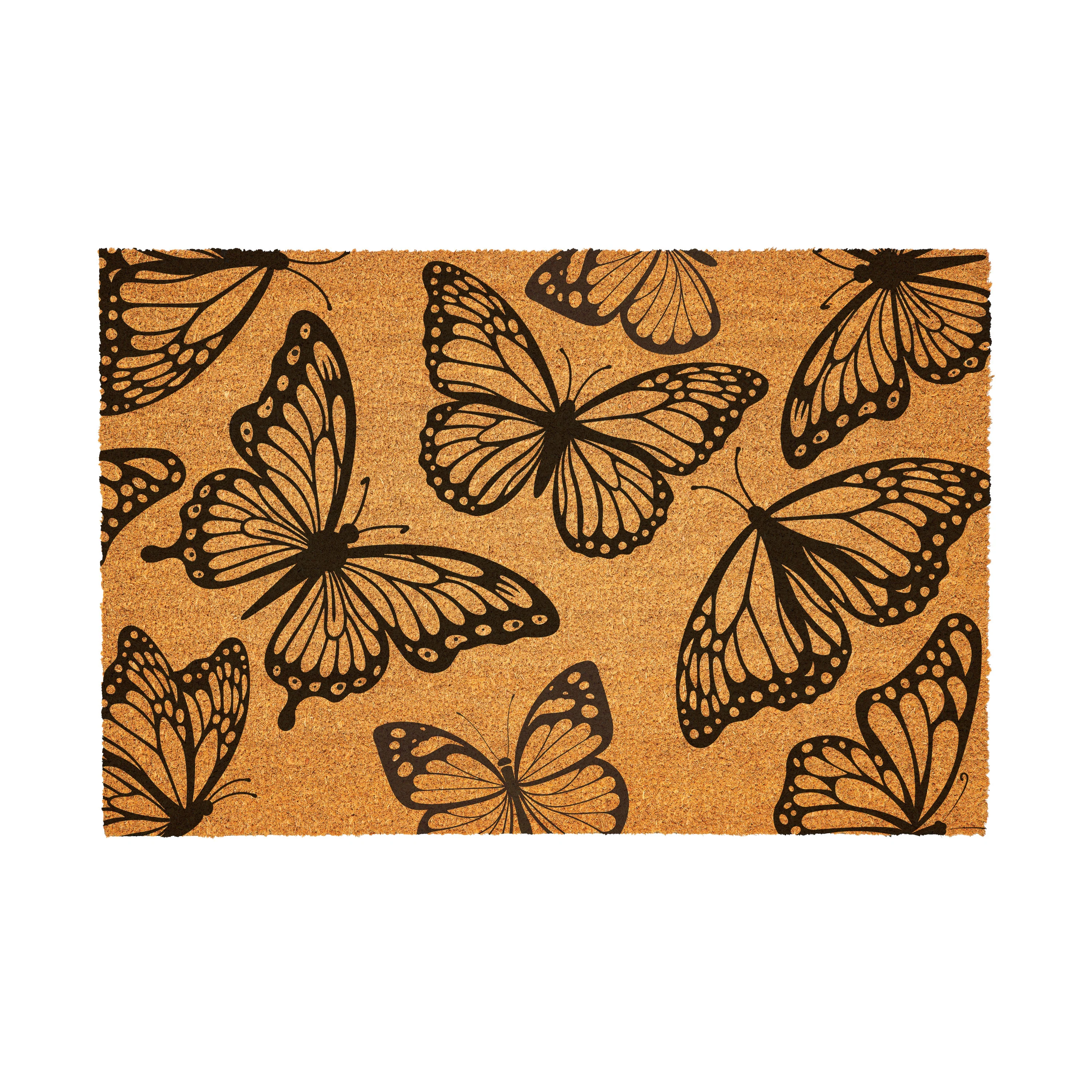 Grateful Gatherings Monarch Butterfly  Coir Mat, 36"x24" - Image 2