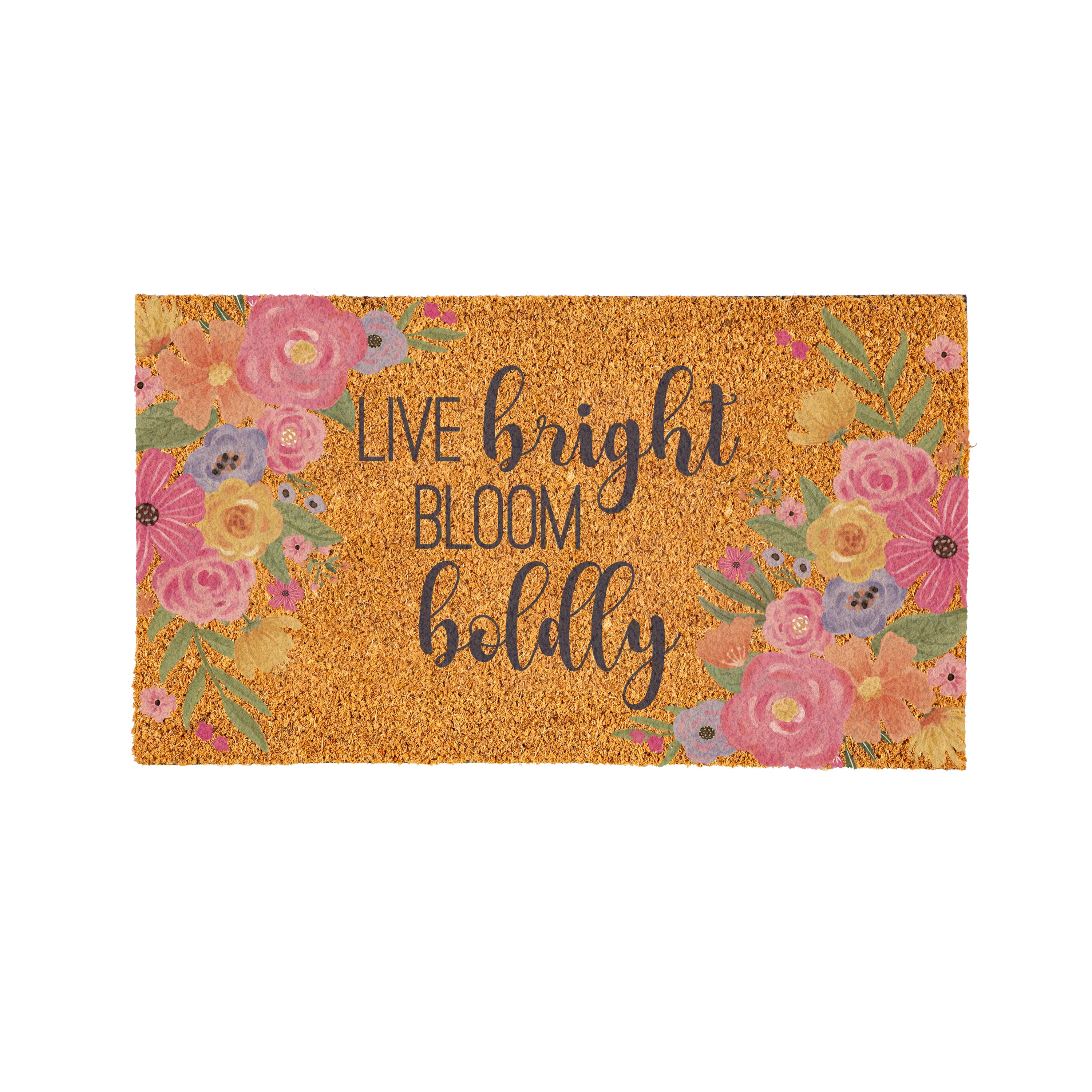 Bunny Blooms Spring Blossom, Coir Mat 28"x16" - Image 2
