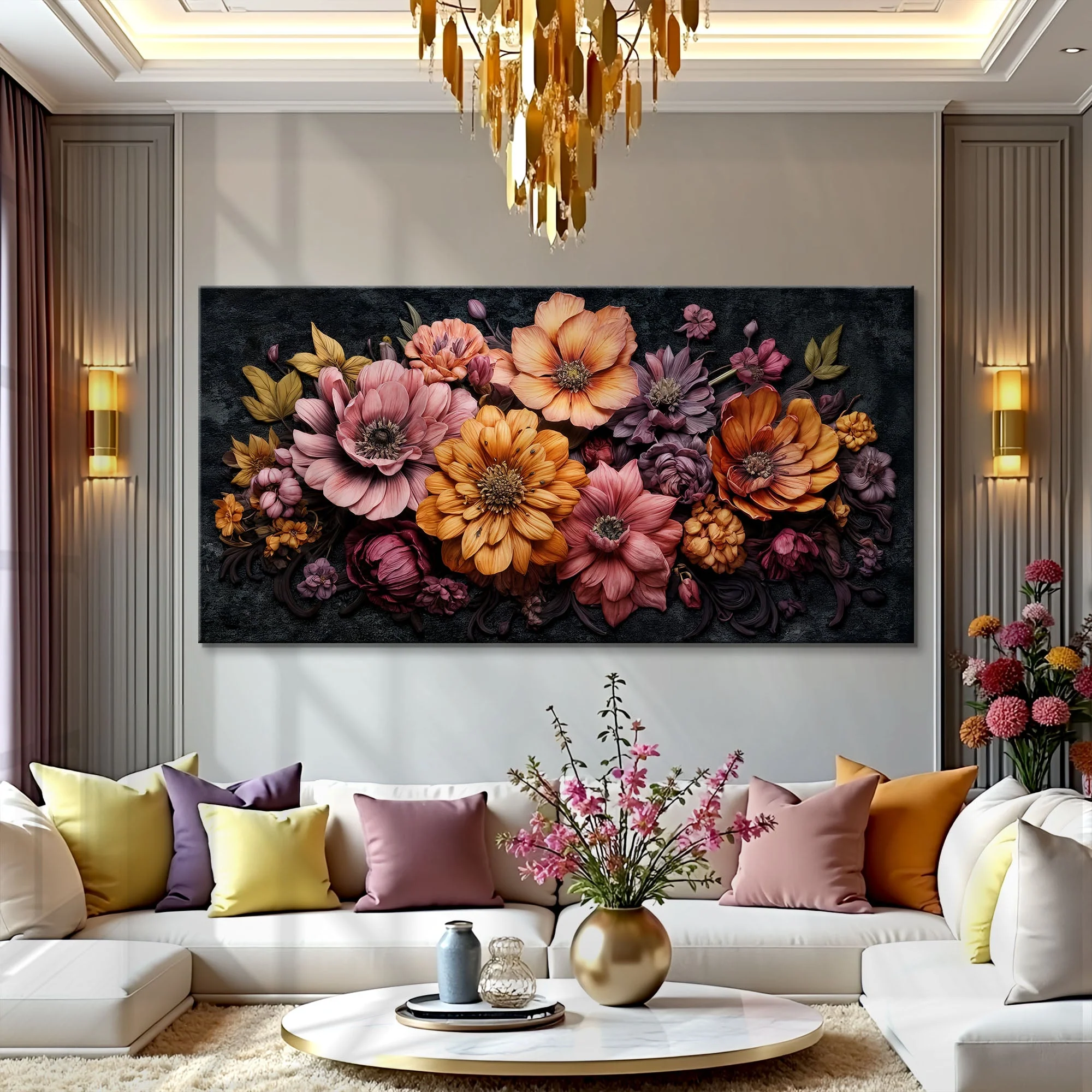 Colorful Floral Realistic Wall Art - Image 3