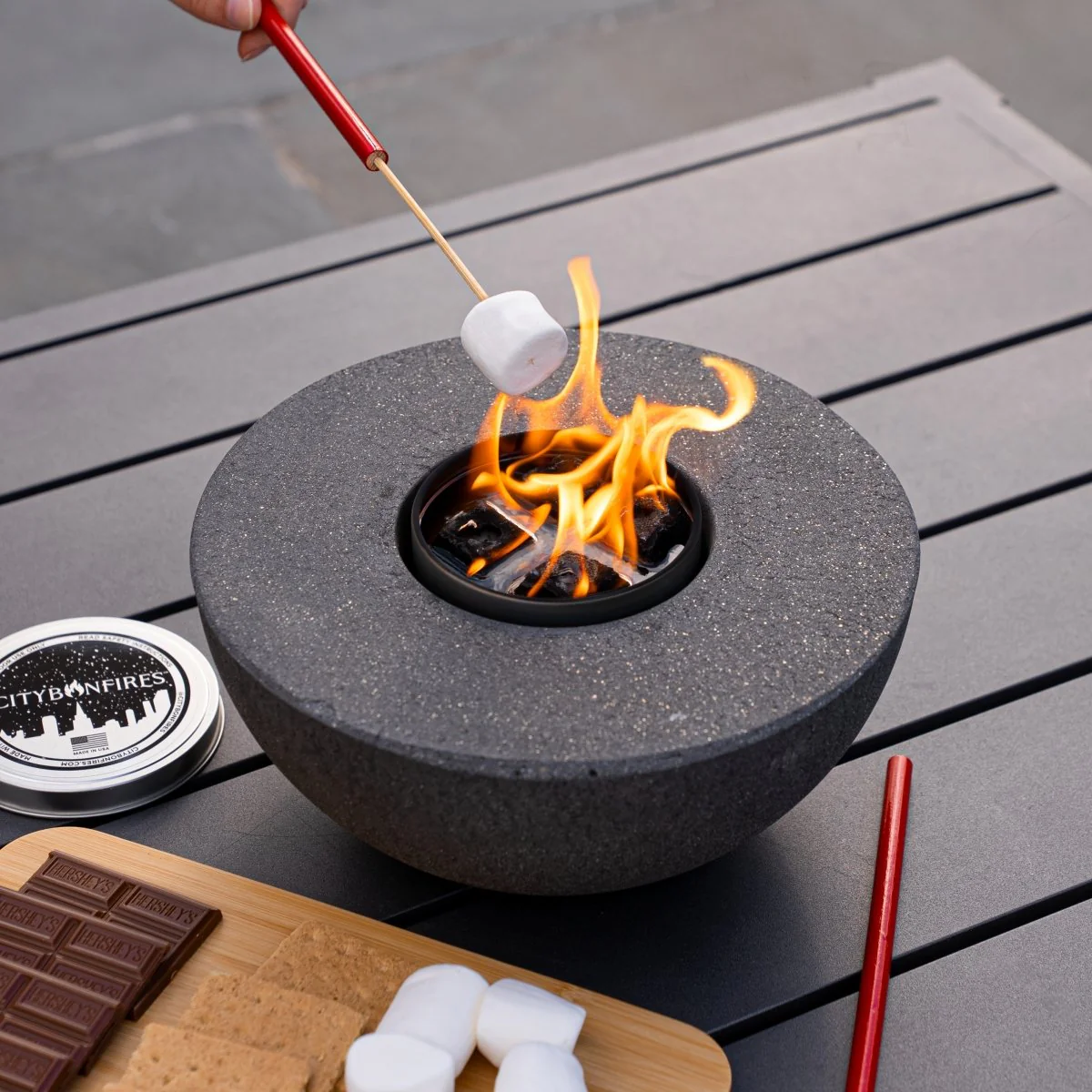 Concrete Semi-Round Fire Pit - Image 2