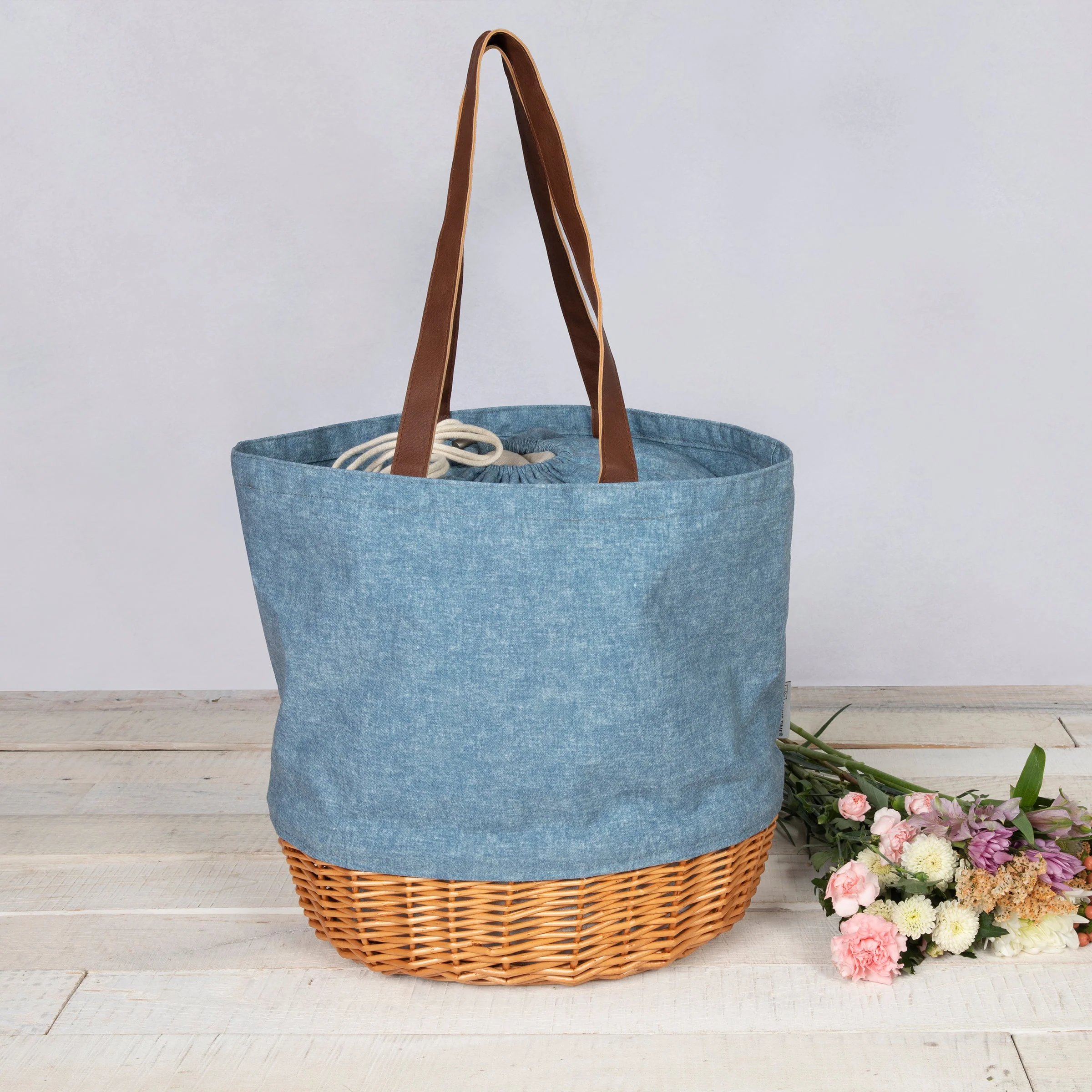 Coronado Canvas and Willow Basket Tote - Image 27