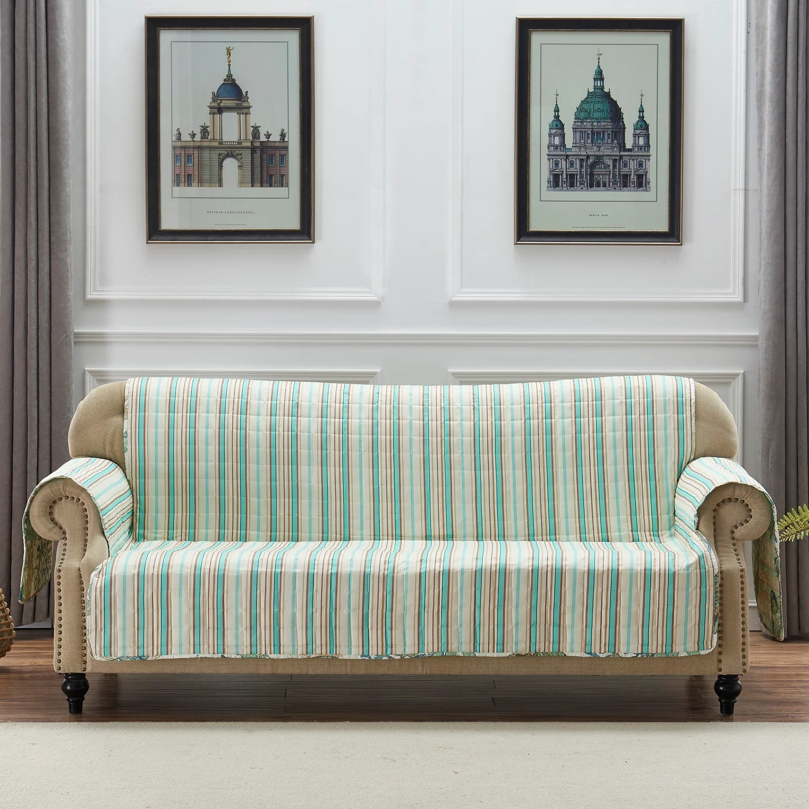 Atlantis Jade Reversible Chair Cover - Image 6