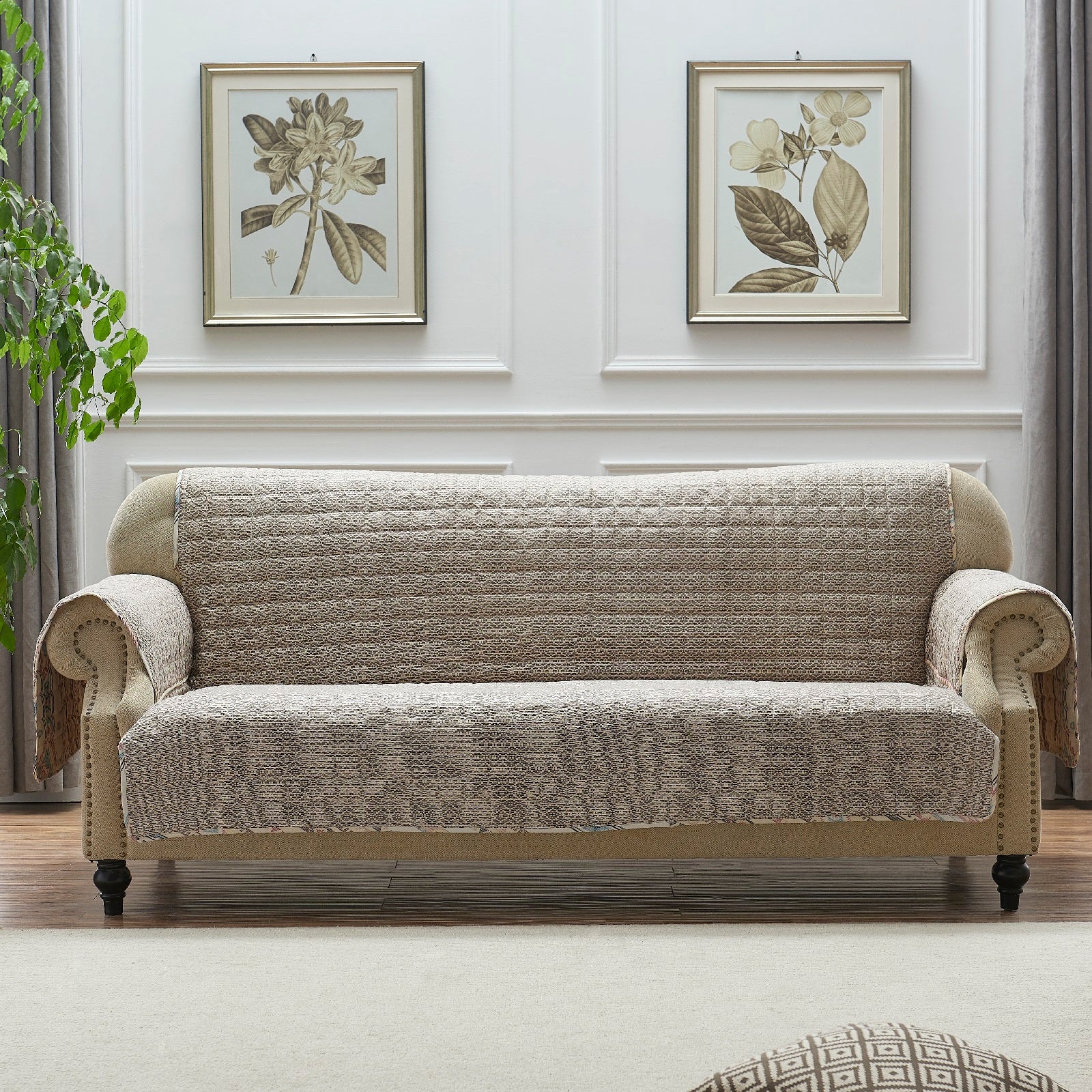 Phoenix Tan Reversible Chair Cover - Image 6