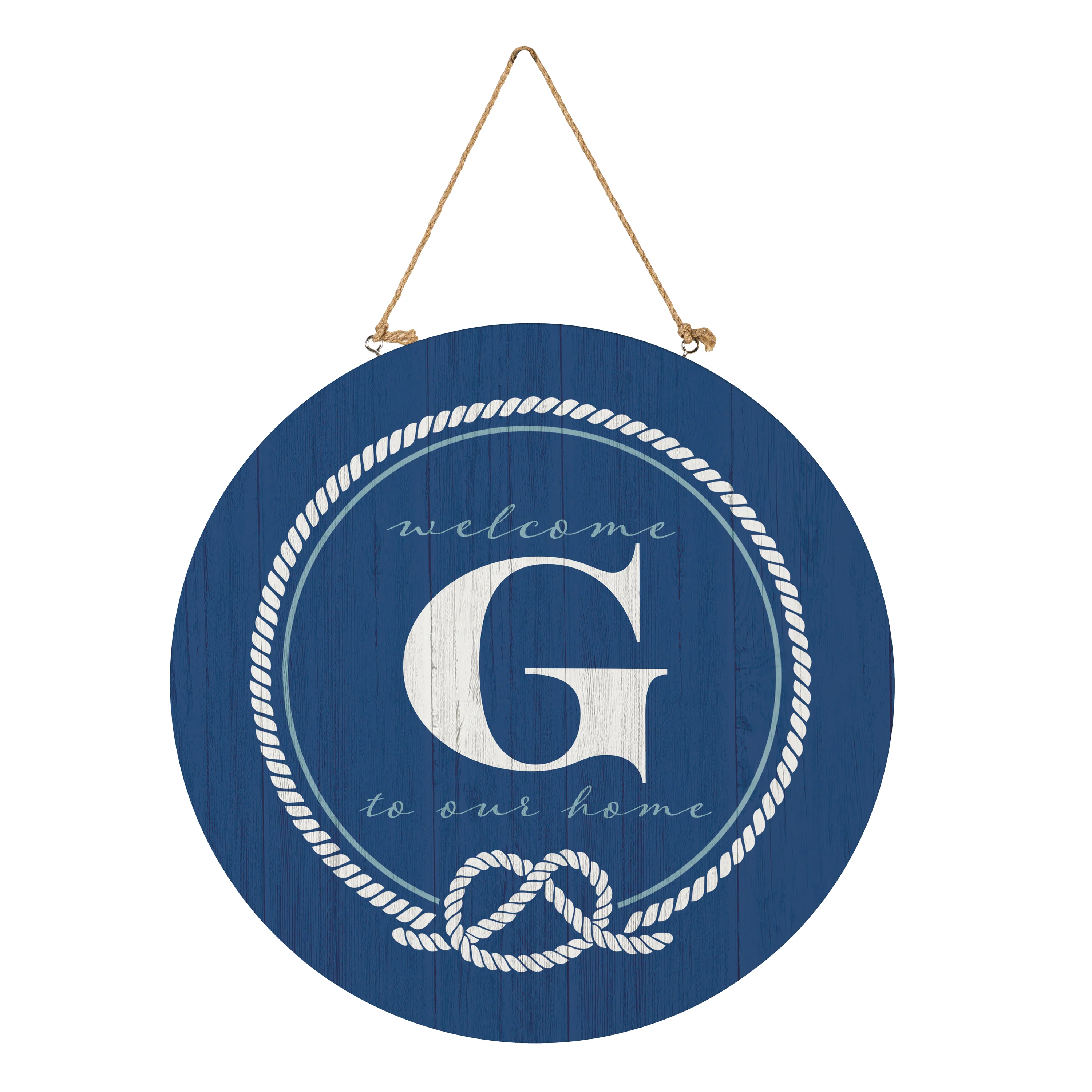 Coastal Door Décor Monogram Blue 18" G - Image 3