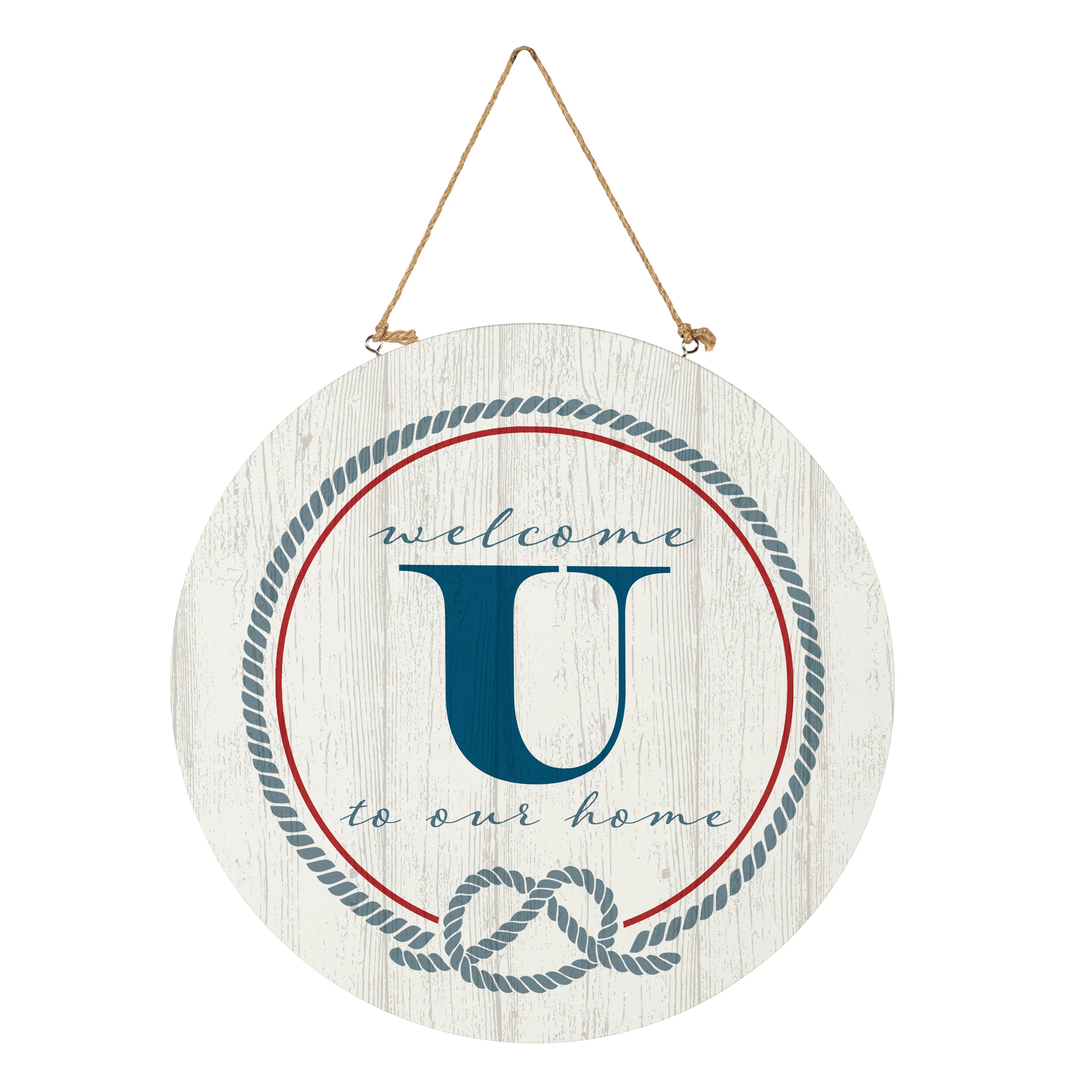 Coastal Door Décor Monogram White 18" U - Image 3
