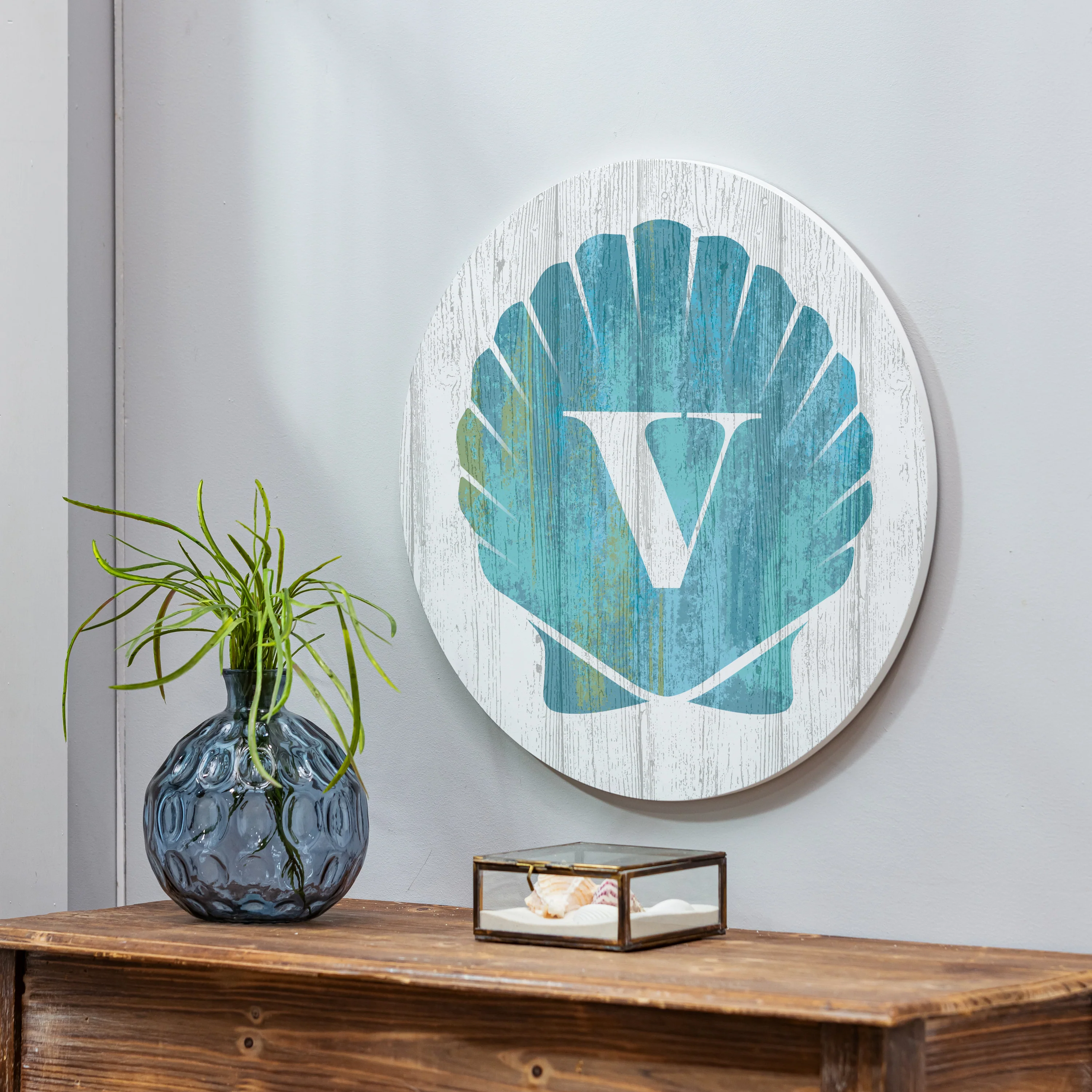 Coastal Door Décor Shell Monogram 18" V - Image 2