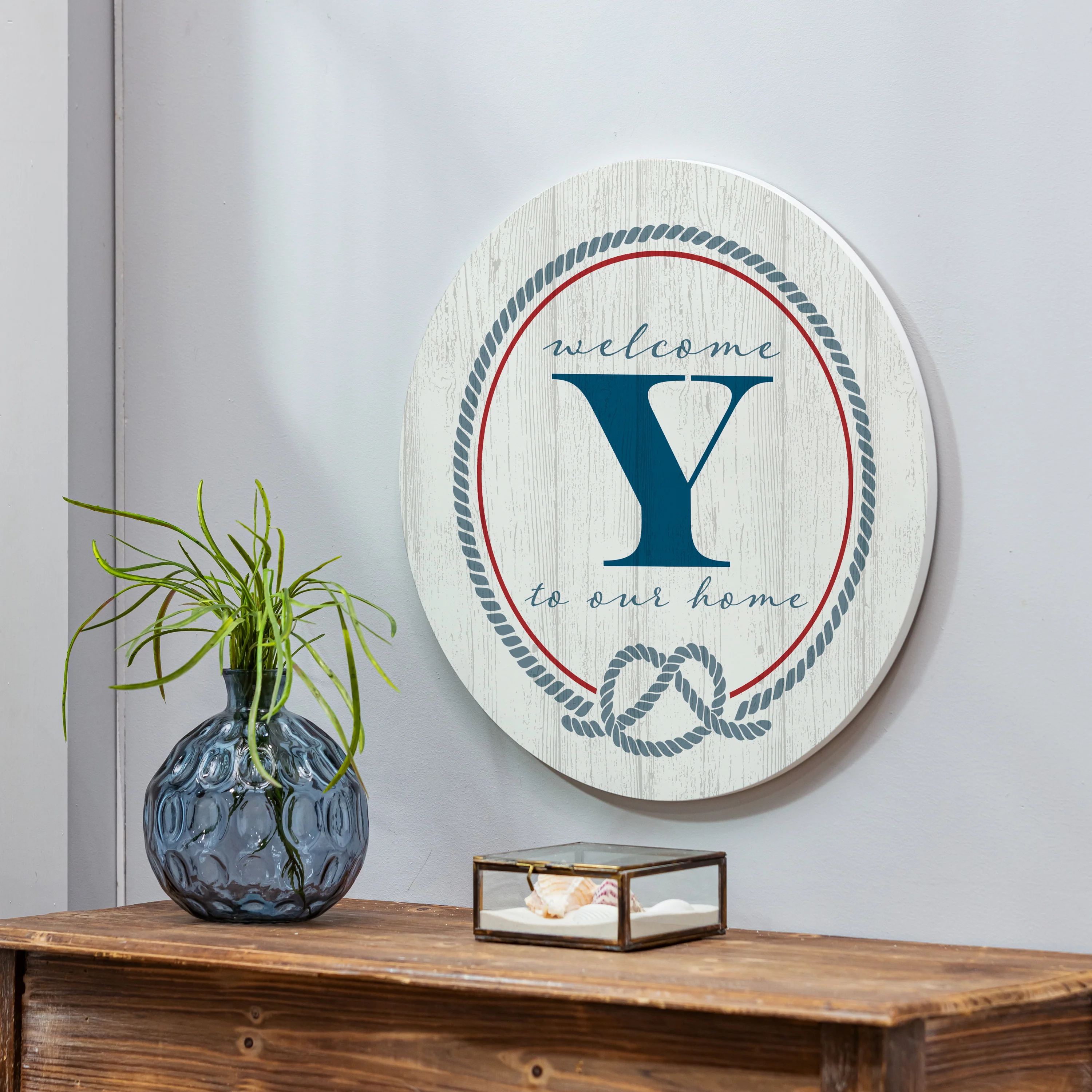 Coastal Door Décor Monogram White 18" Y - Image 2