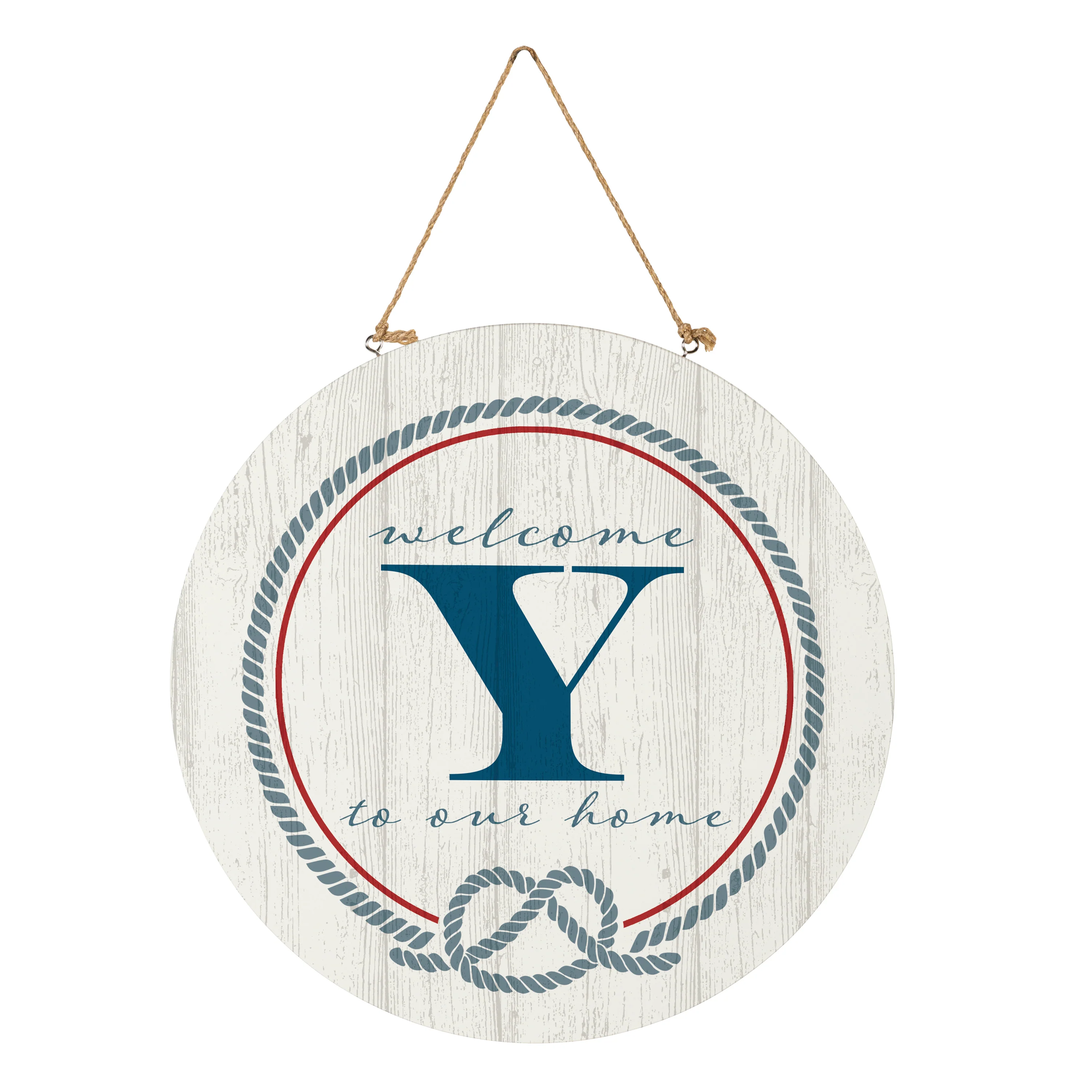 Coastal Door Décor Monogram White 18" Y - Image 3