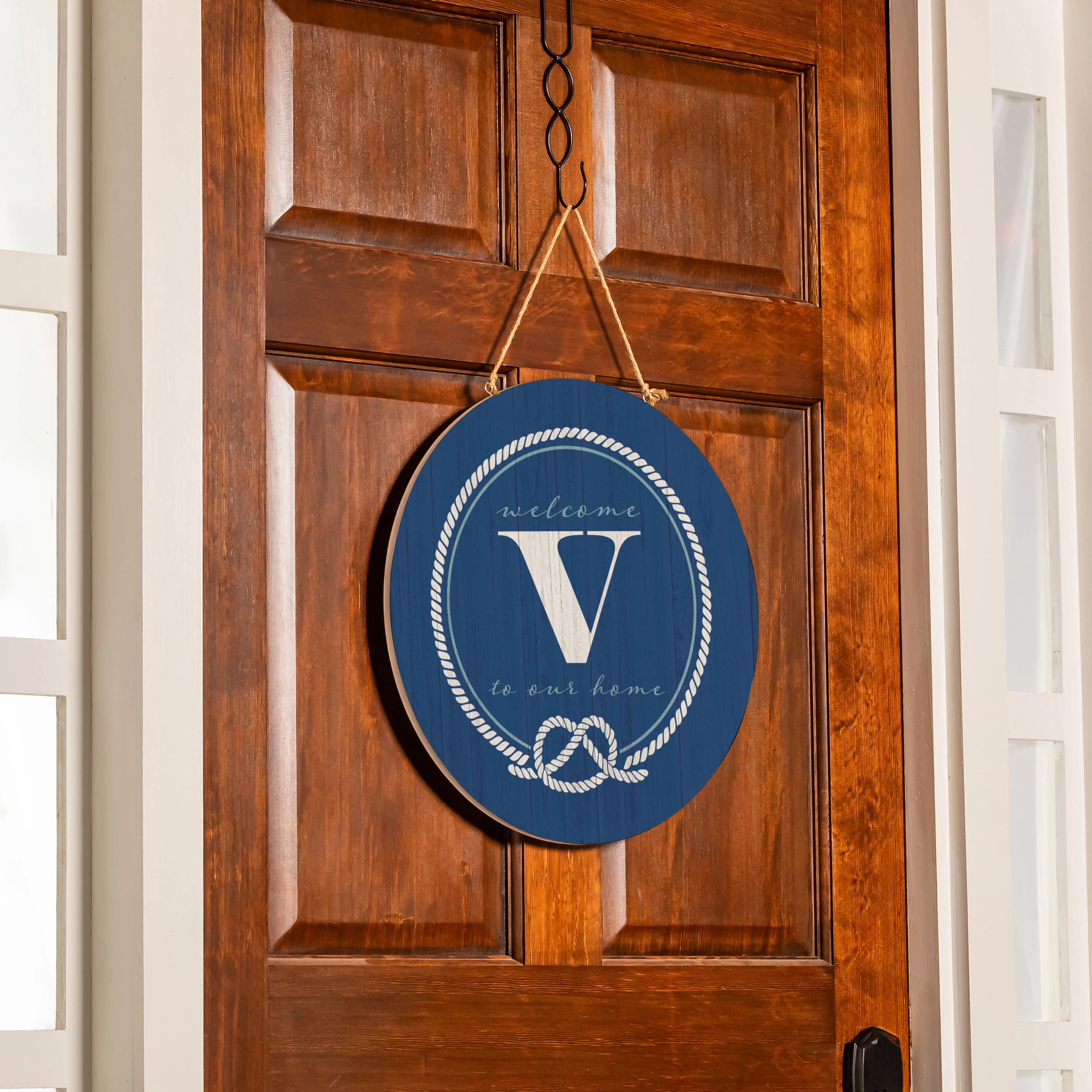 Coastal Door Décor Monogram Blue 18" V - Image 4