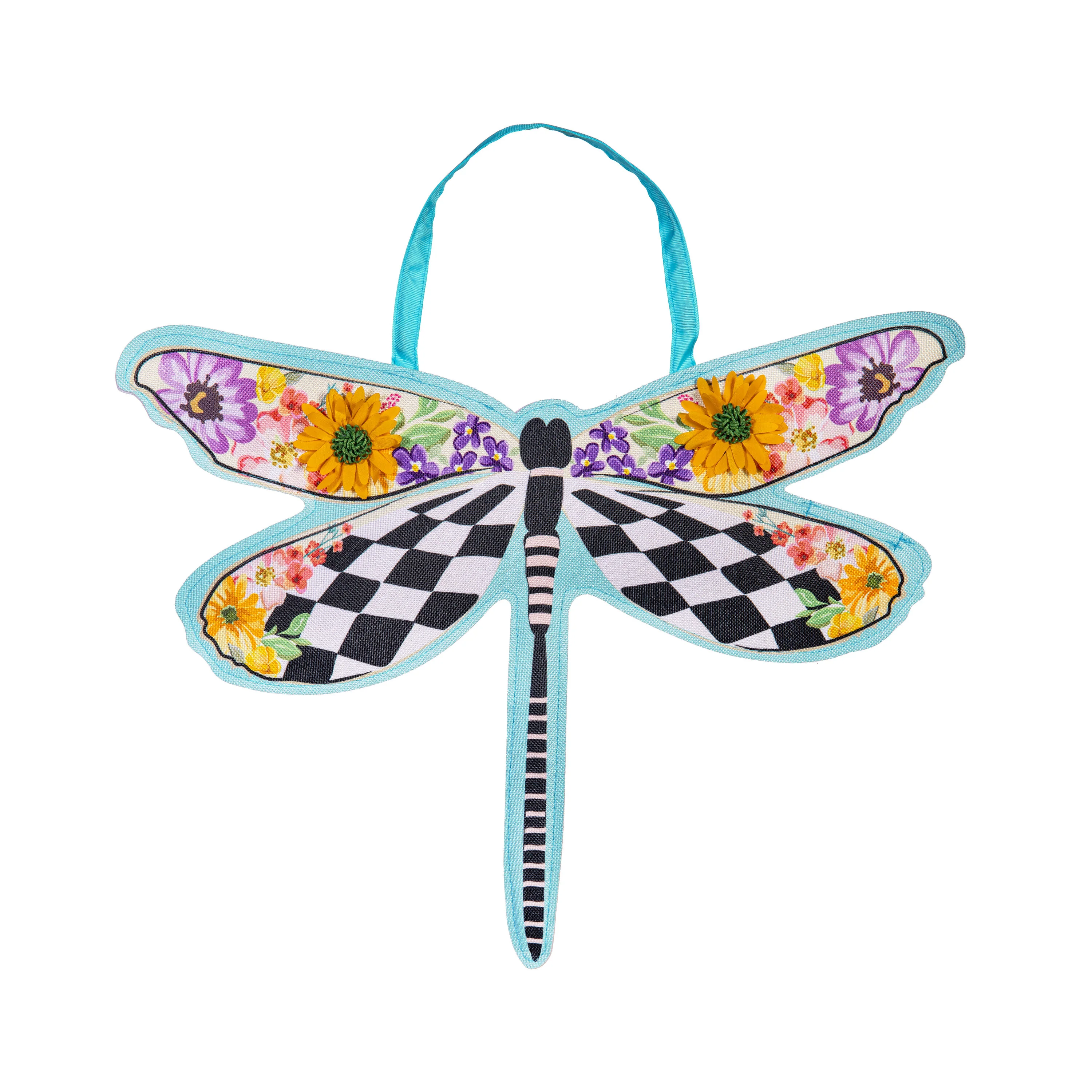 Courtly Check Dragonfly Shaped Door Decor - Image 2