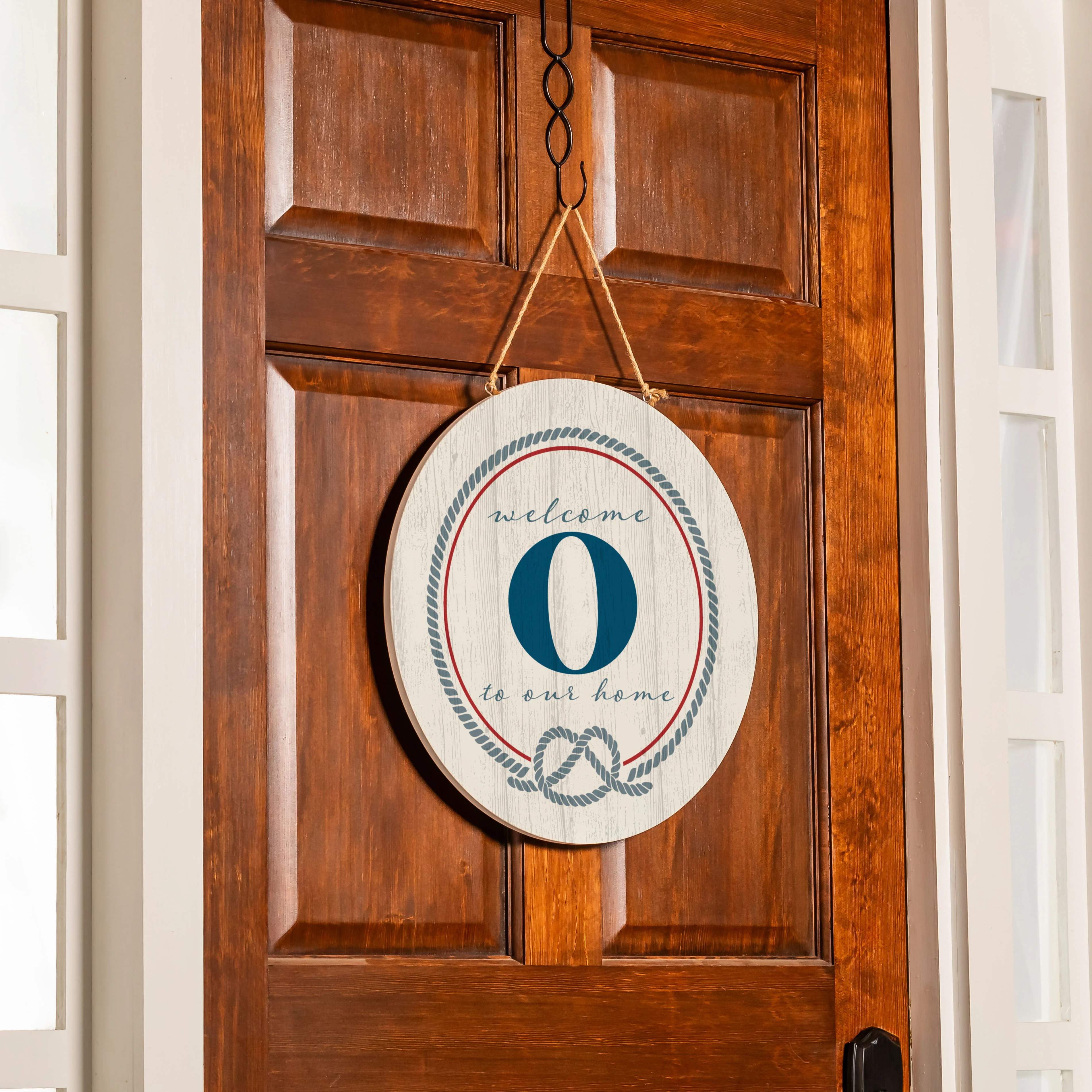 Coastal Door Décor Monogram White 18" O - Image 4