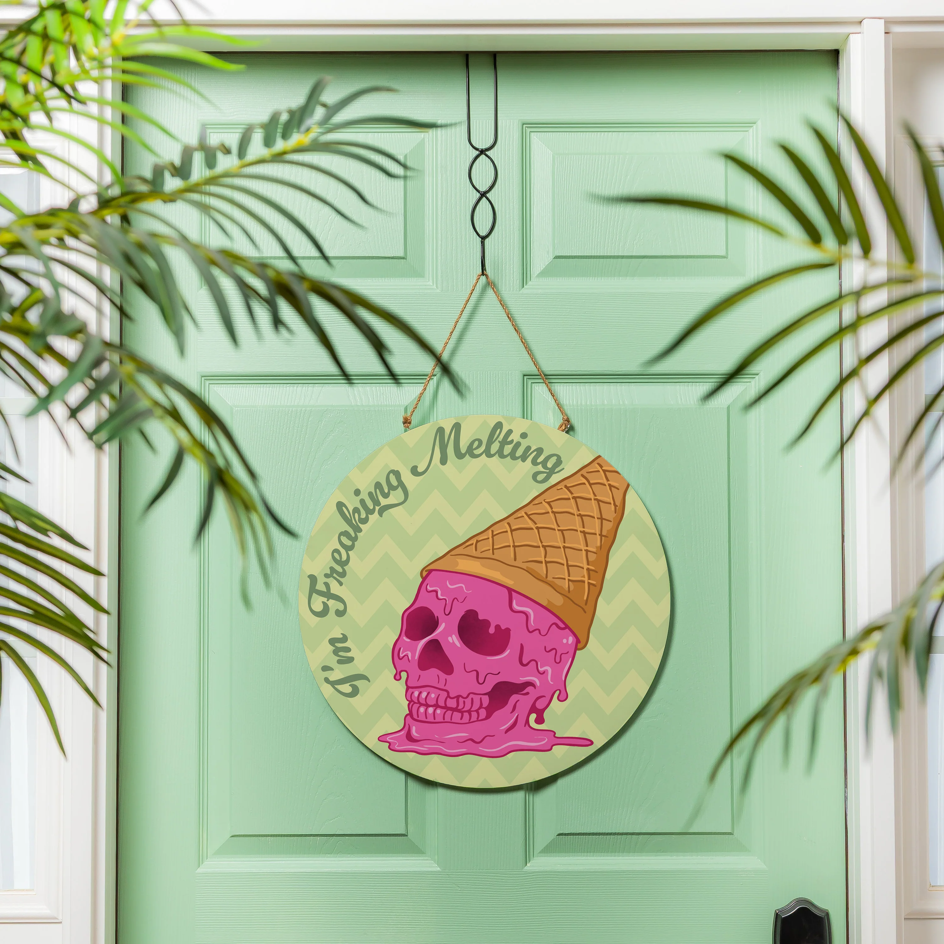 Summerween I'm Freakin' Melting, 18" Door Décor