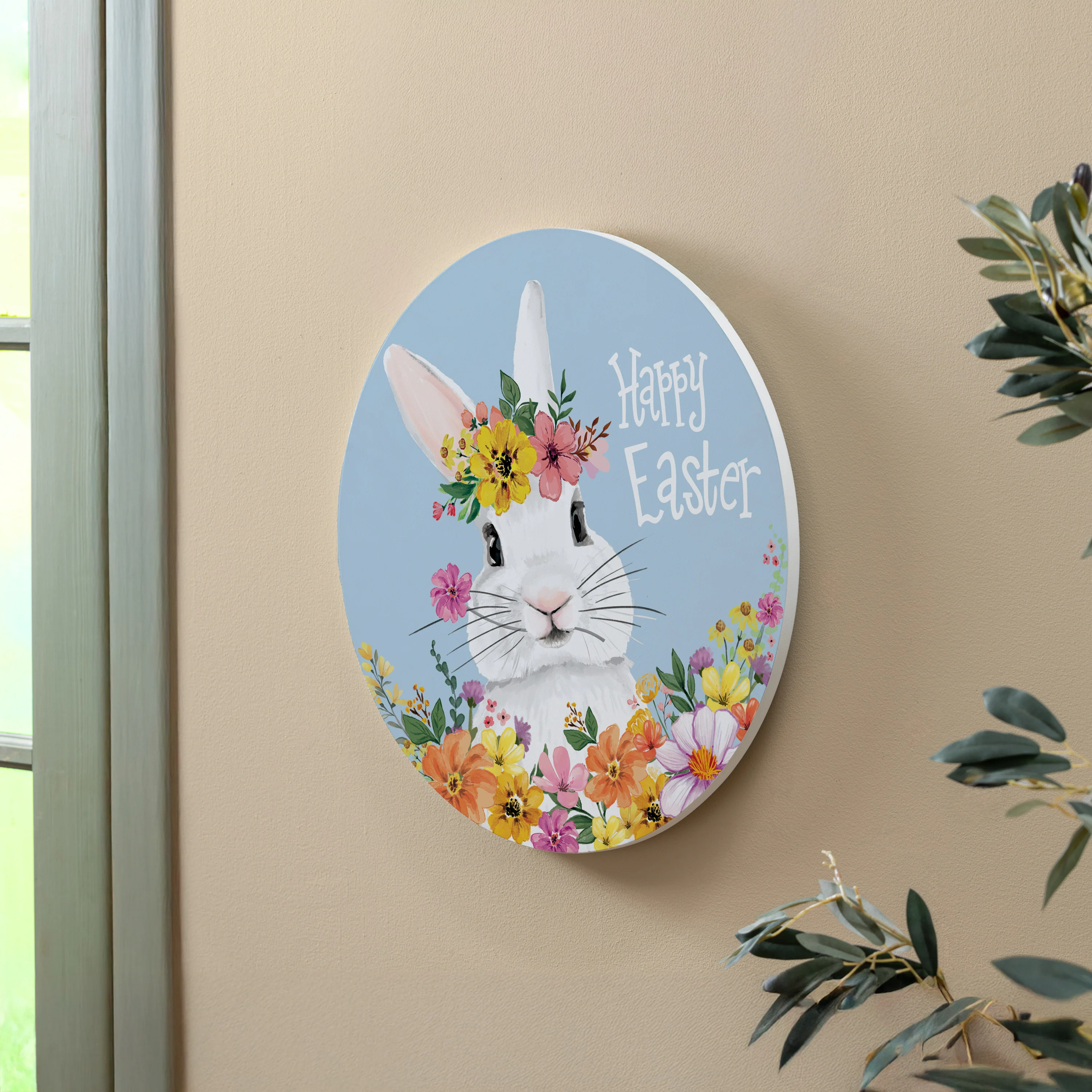Bunny Blooms Floral Bunny , 18" Door Décor - Image 2