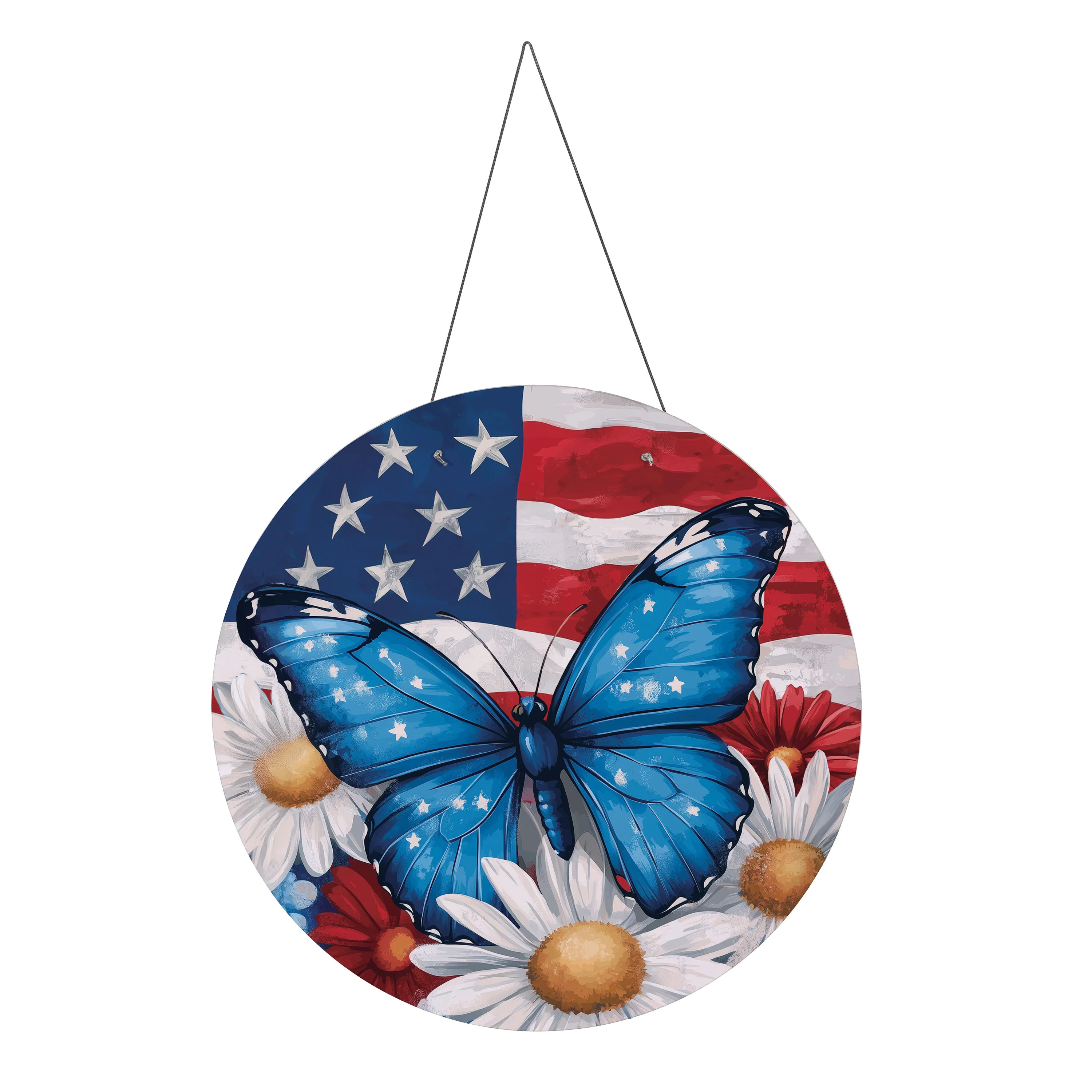 Patriotic Butterfly PVC16"D Door Décor - Image 2