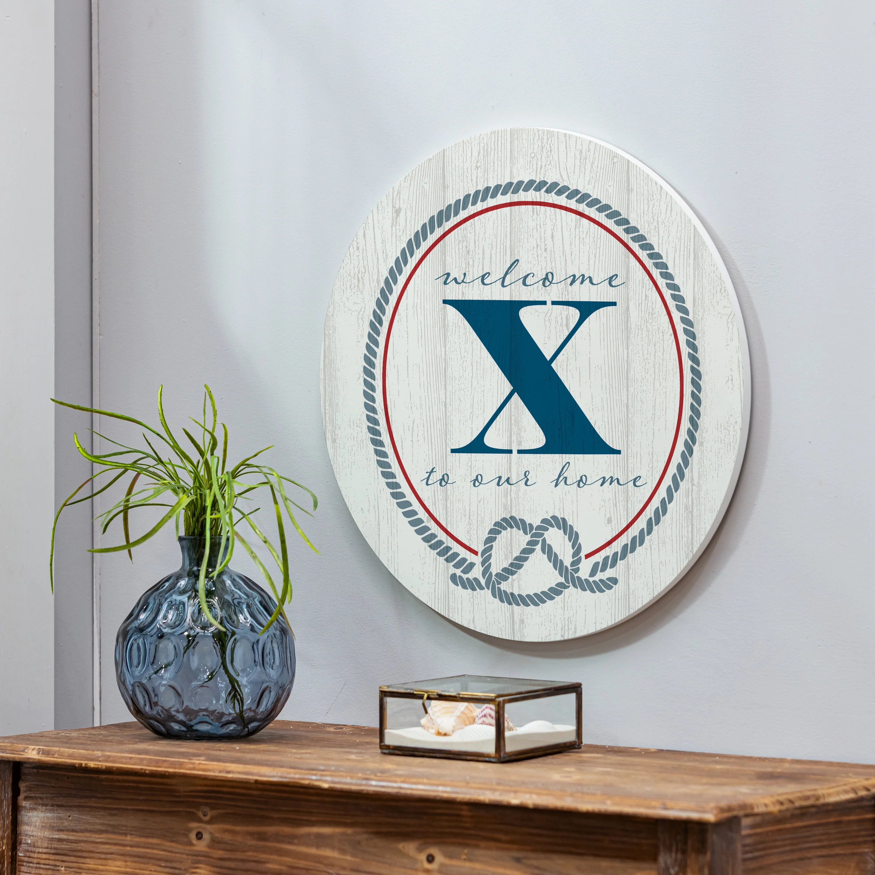 Coastal Door Décor Monogram White 18" X - Image 2