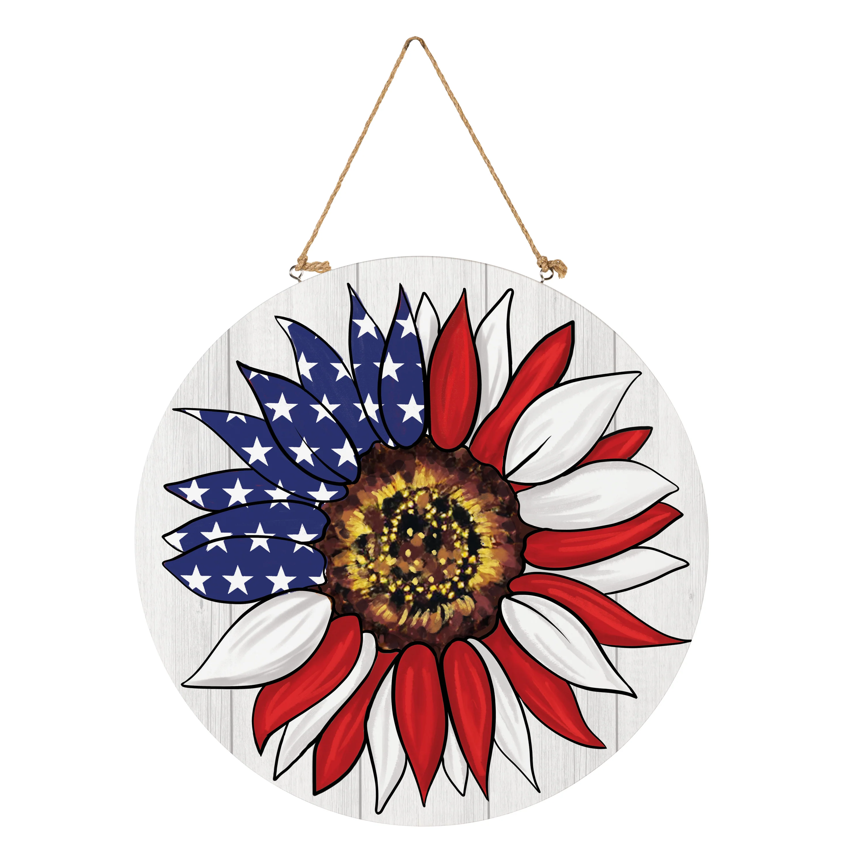 American Classic Patriotic Sunflower, 18" Door Décor - Image 3