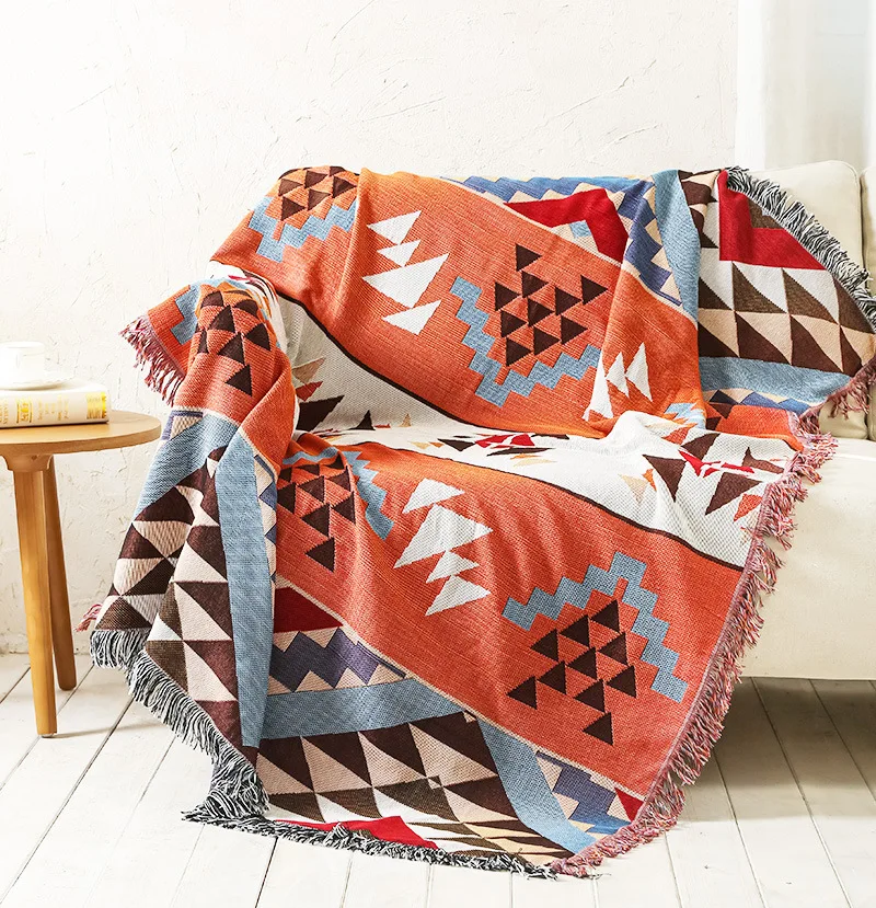 Knitted Nordic Plaid Sofa Cover and Blanket - Image 8