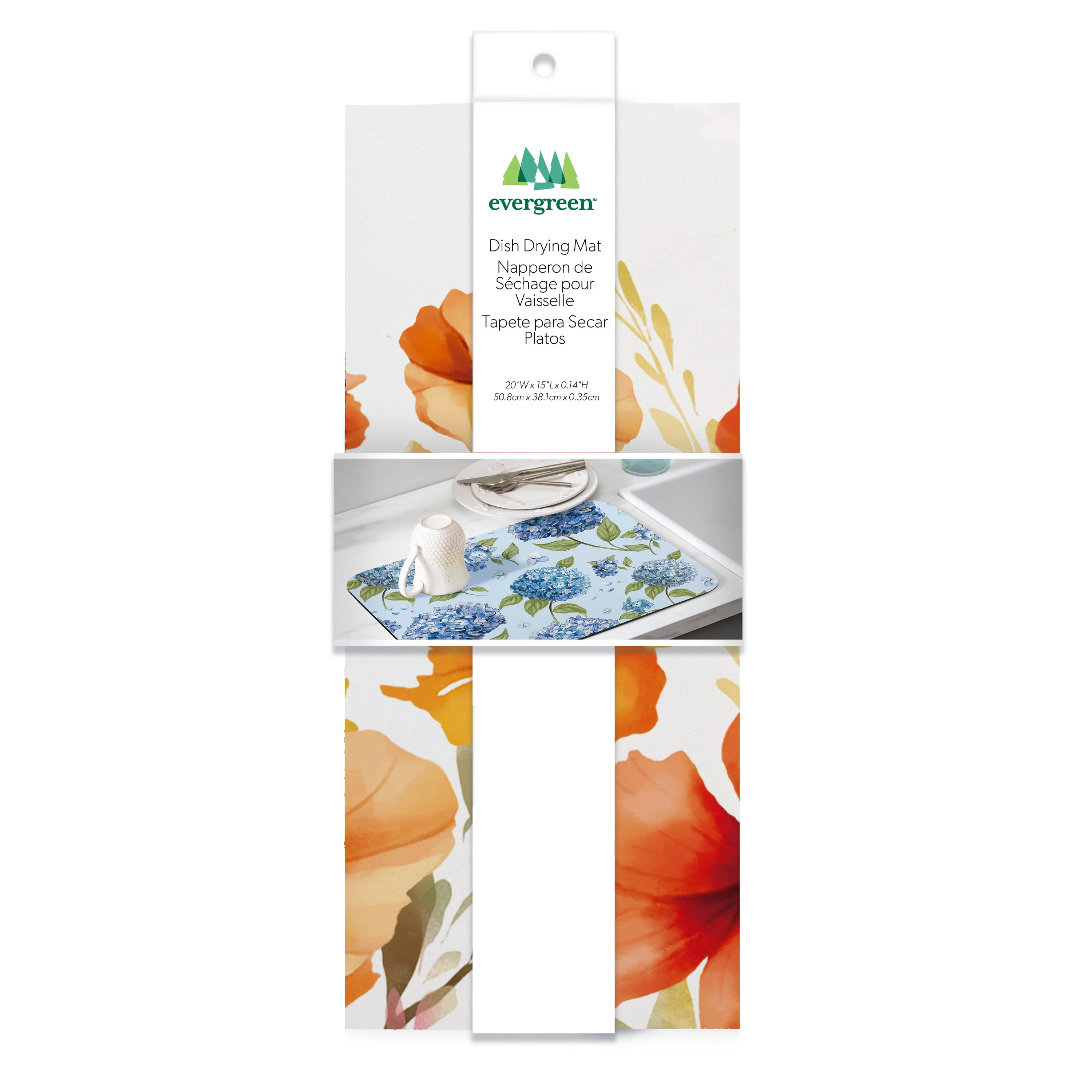 Harvest Blossom Wildflowers Drying Mat, 20"x15" - Image 4