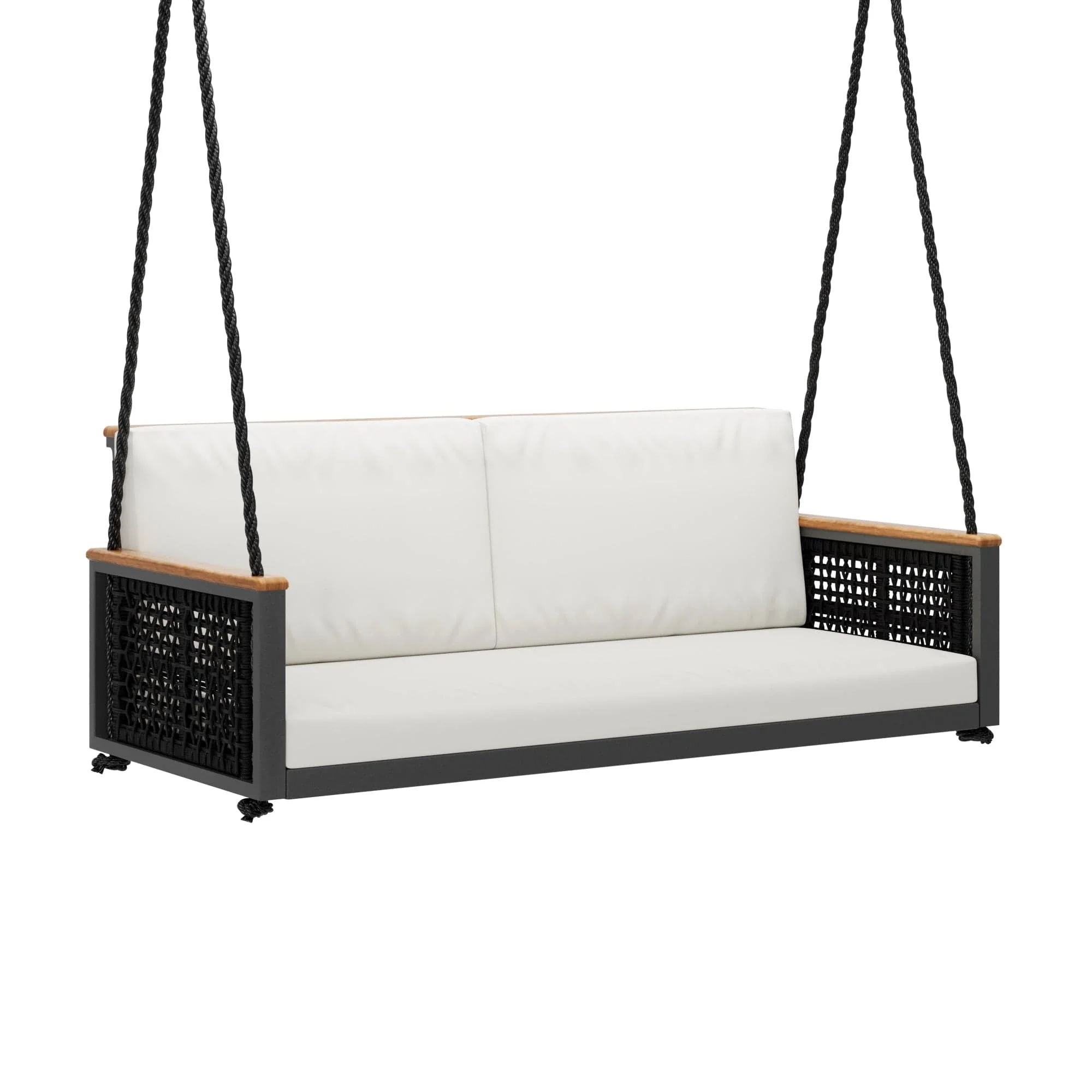East Green Linden Porch Swing With Cushions - Image 3