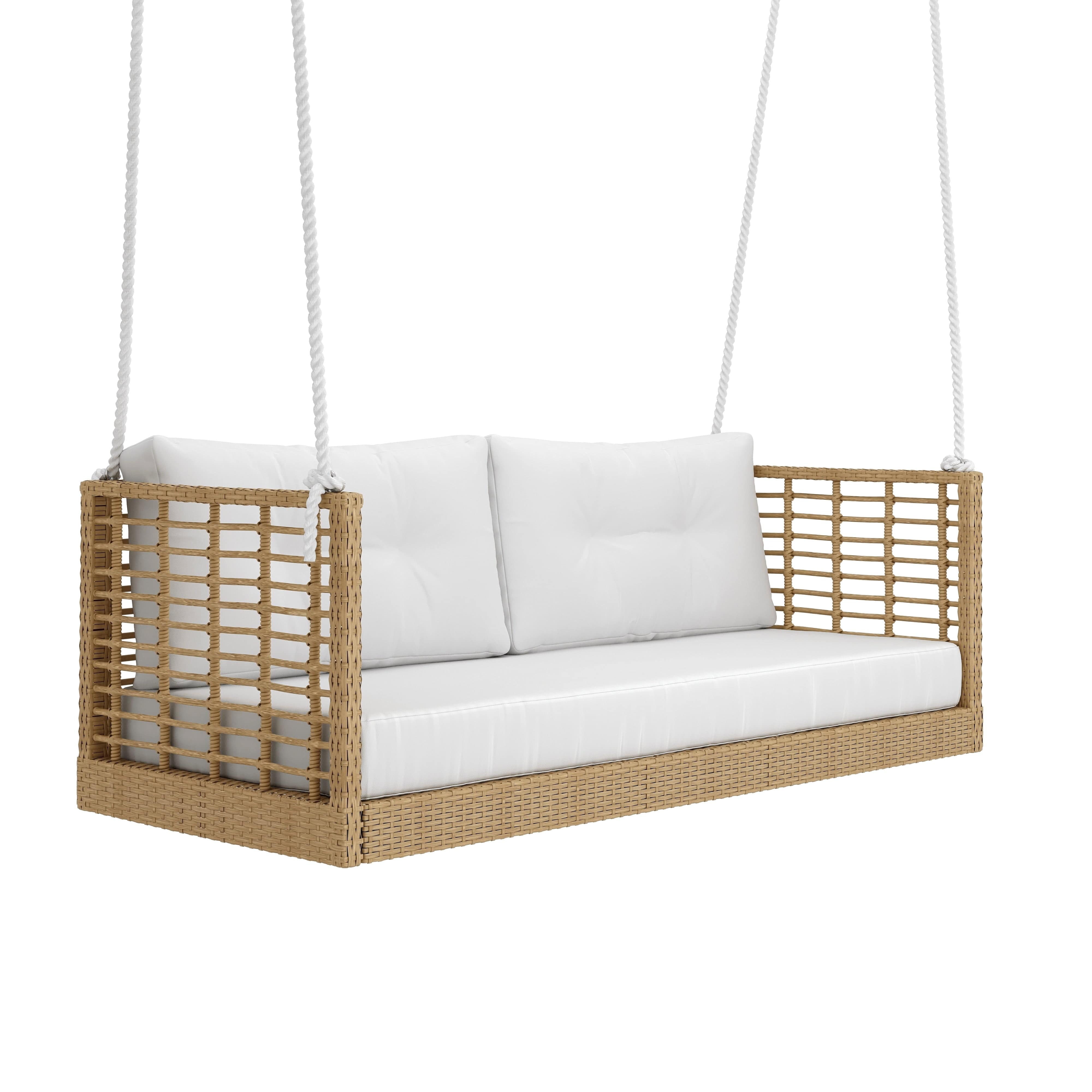 East Green Millie Love Seat Porch Swing with Cushions - Image 4