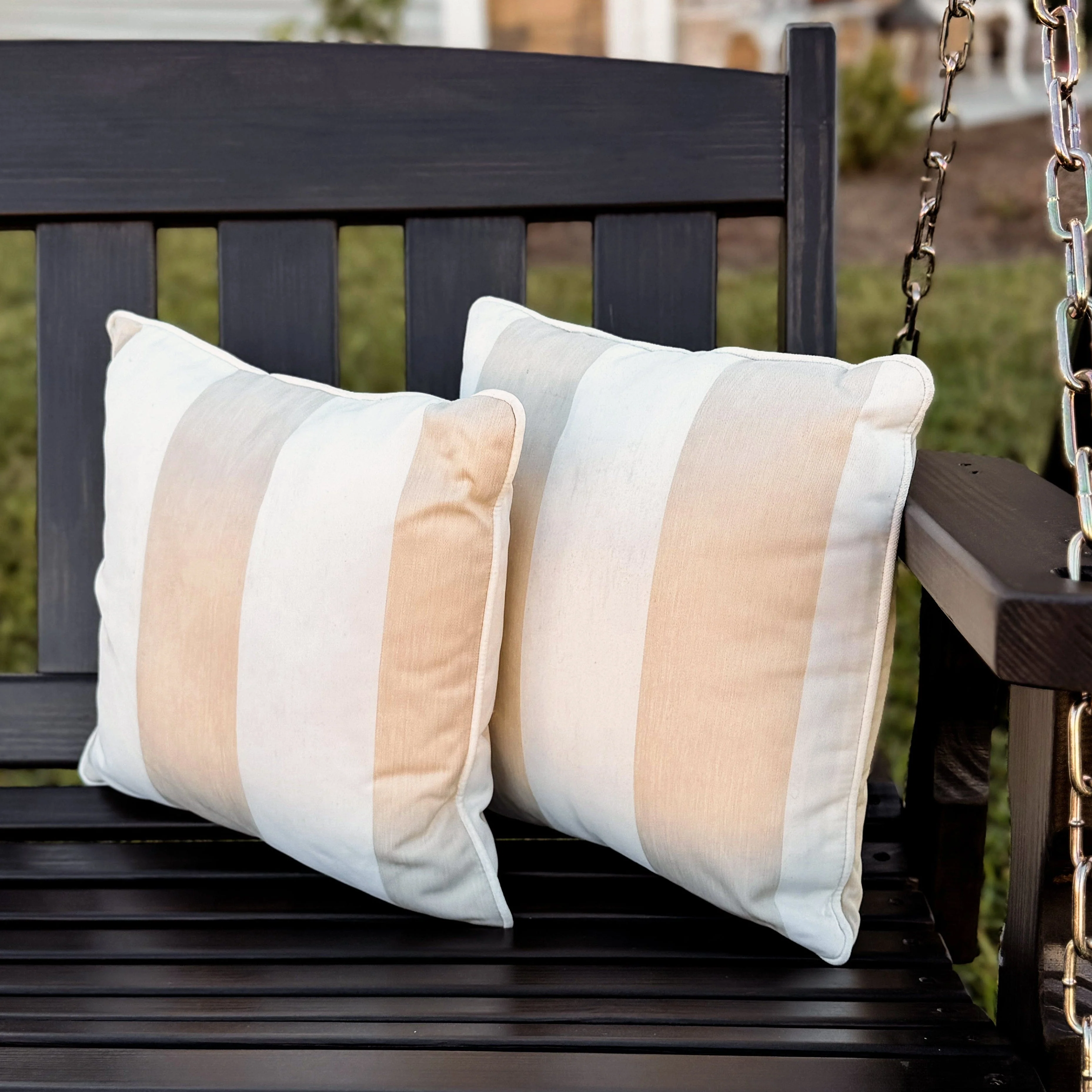 East Green Square Outdoor Accent Pillow - Image 2