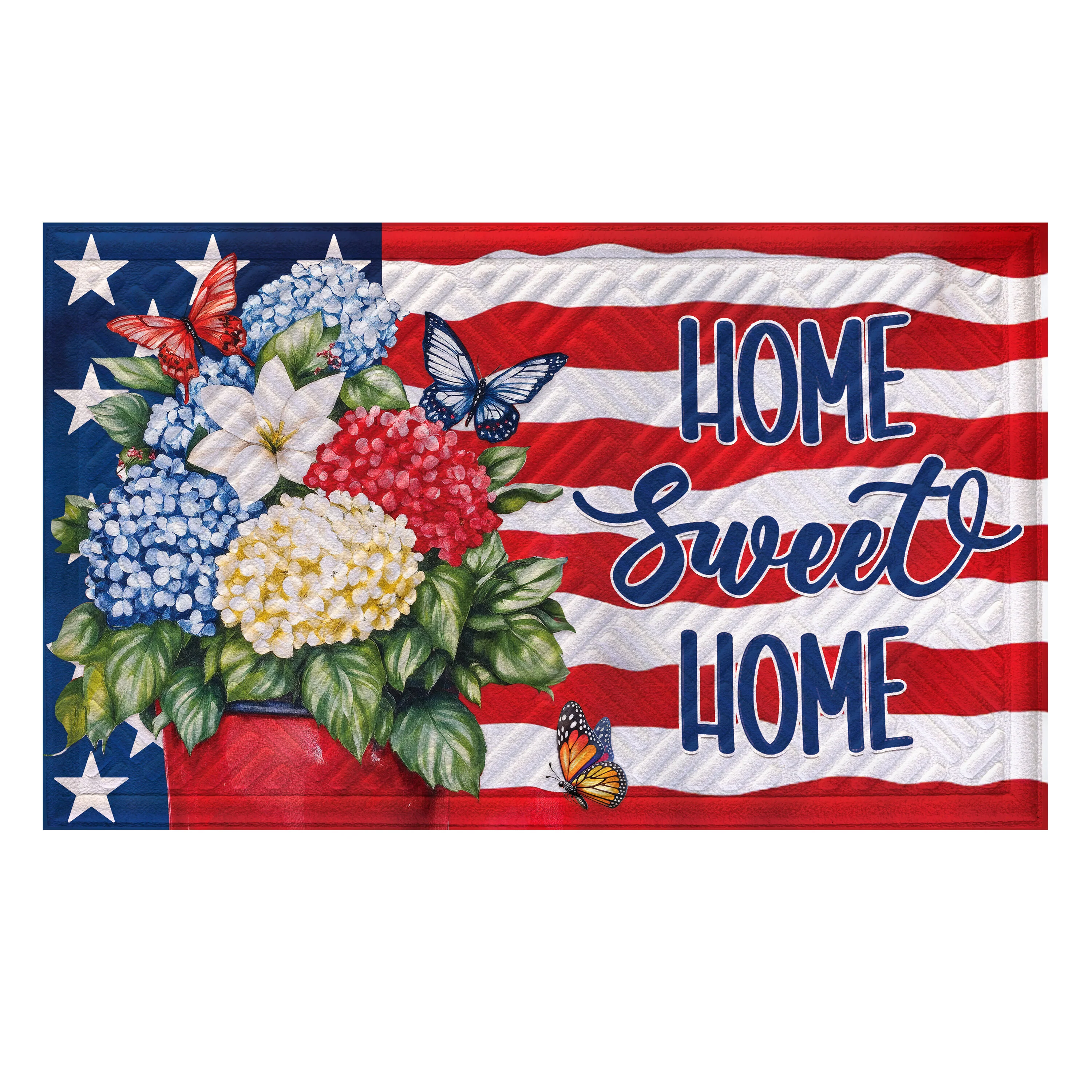 Patriotic Hydrangeas Embossed Mat - Image 3