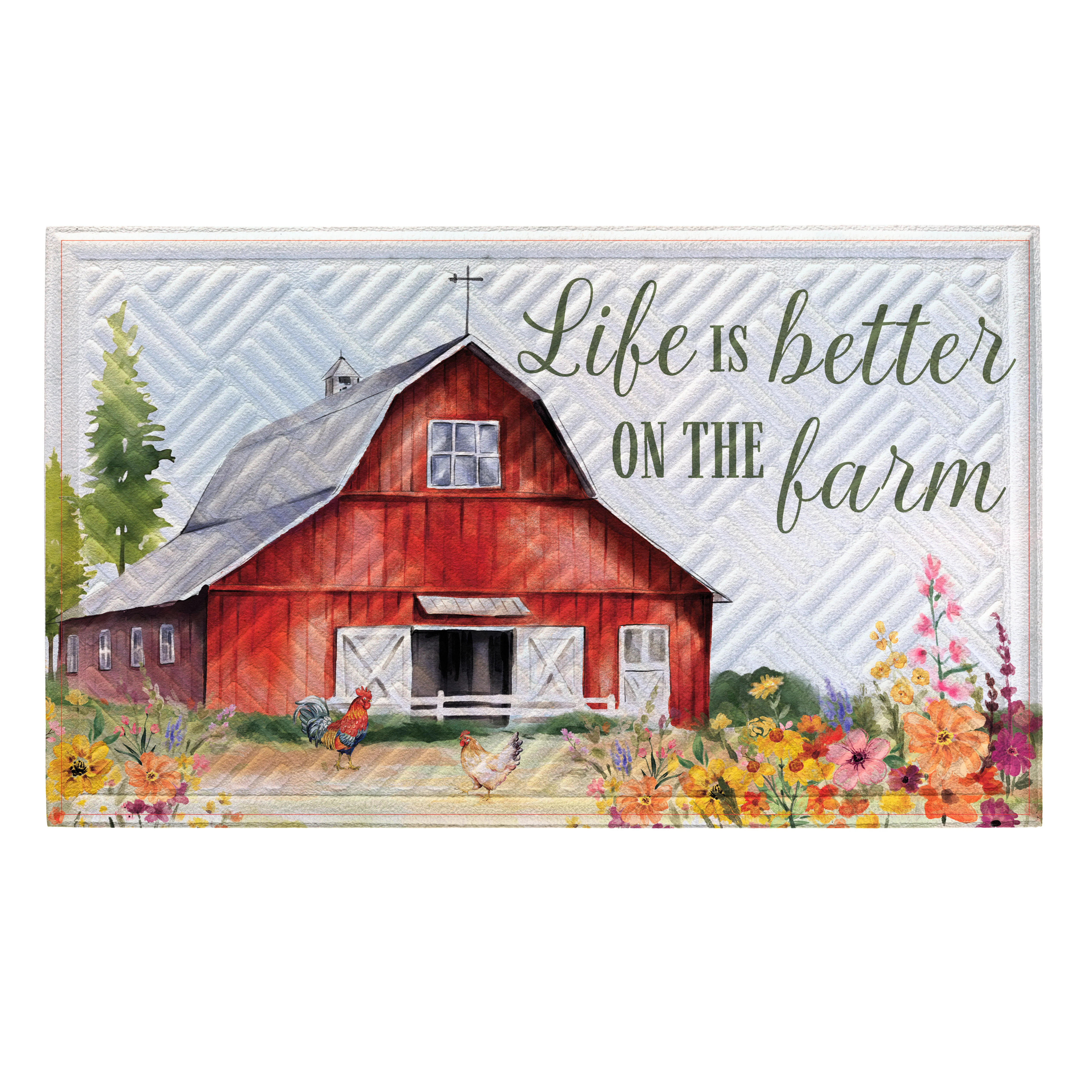 Petal & Plow Barn Embossed Mat - Image 2