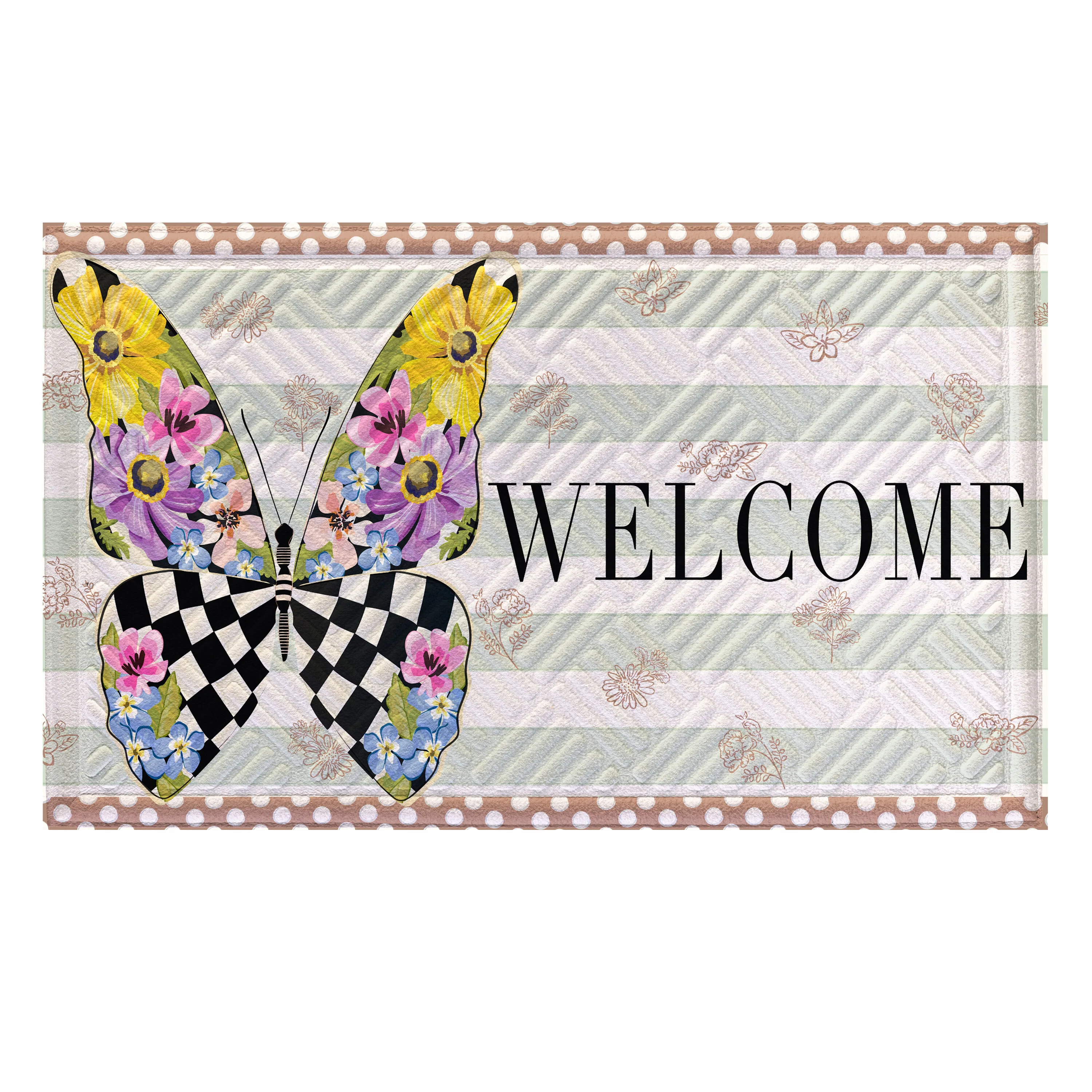 Courtly Check Butterfly Embossed Mat - Image 2
