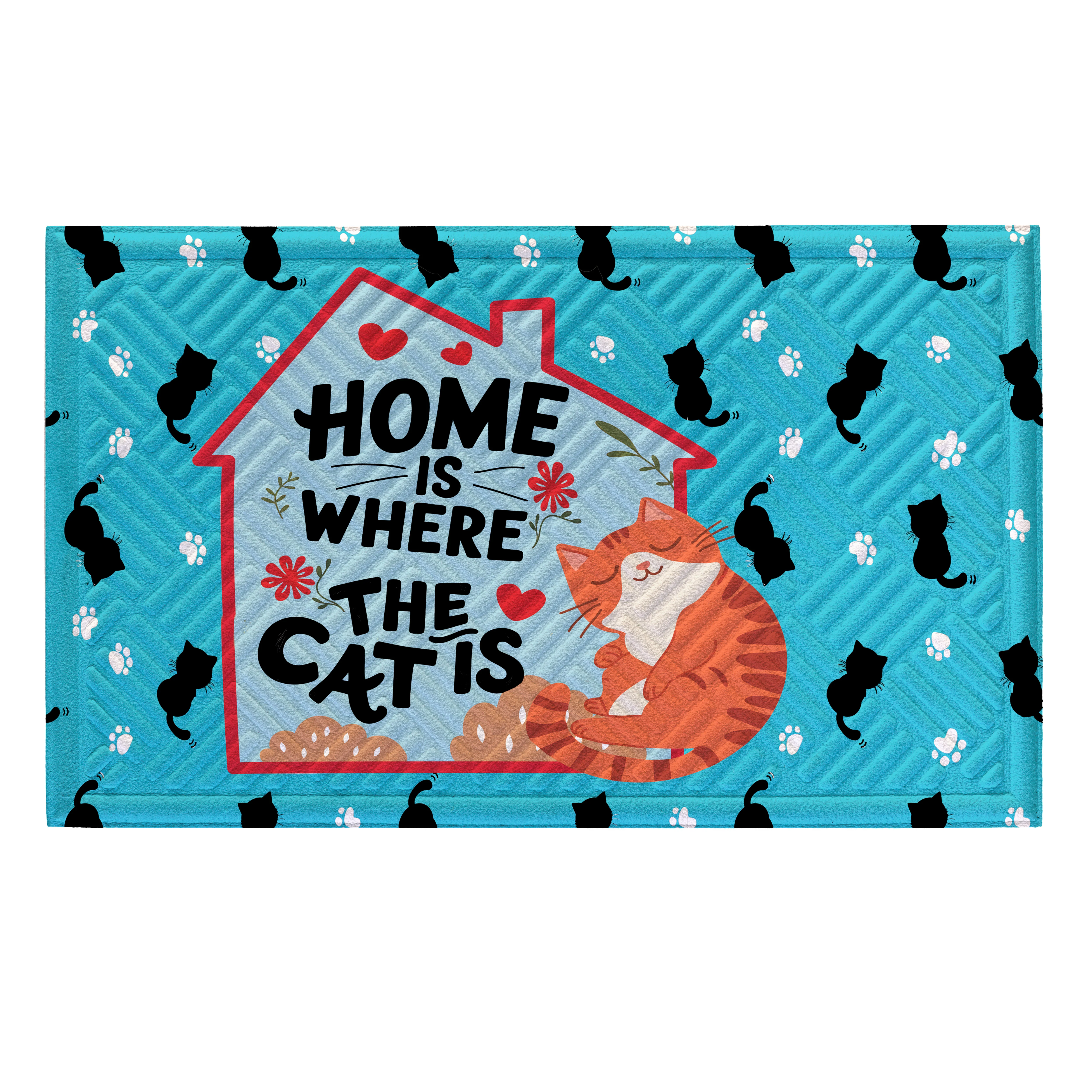 Home Is Where The Cat Is Embossed Mat - Image 2