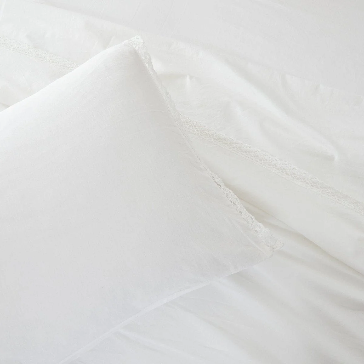 Evelyn Lace Trim Cotton Sheet Set - Image 13