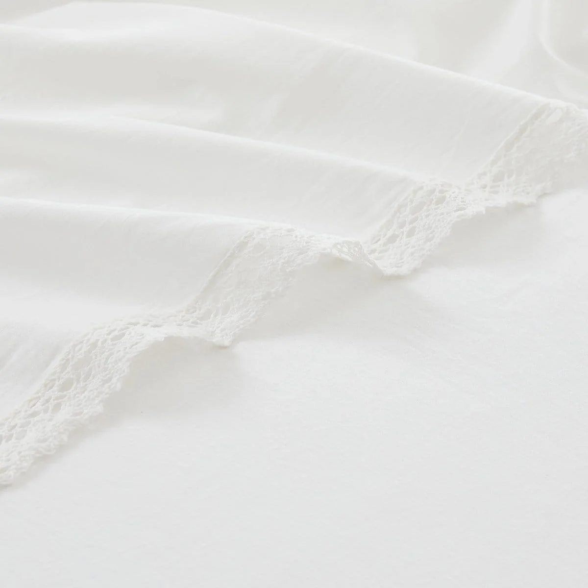 Evelyn Lace Trim Cotton Sheet Set - Image 14