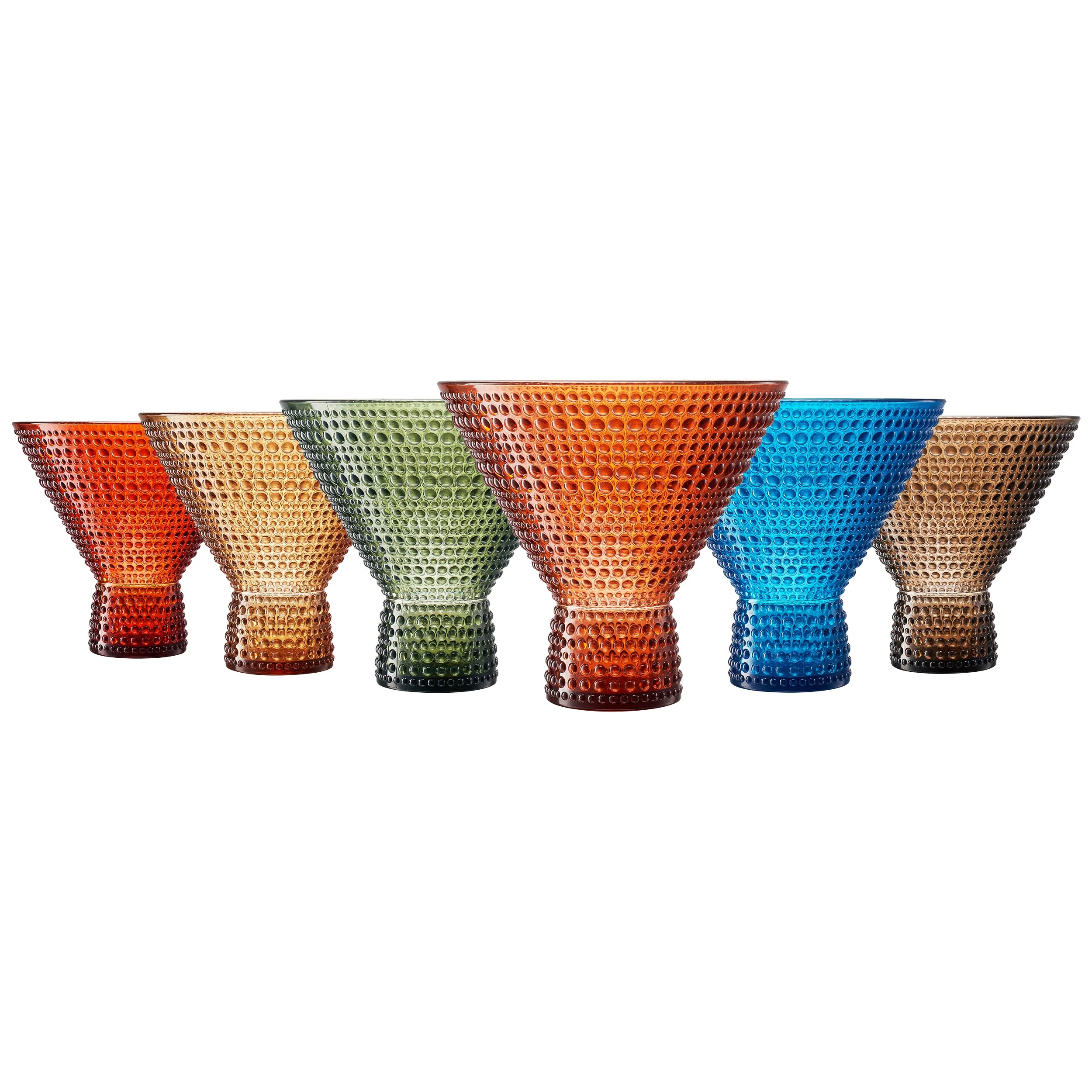 Eze Acrylic Martini Hobnail Glassware, Set of 6 - Image 3