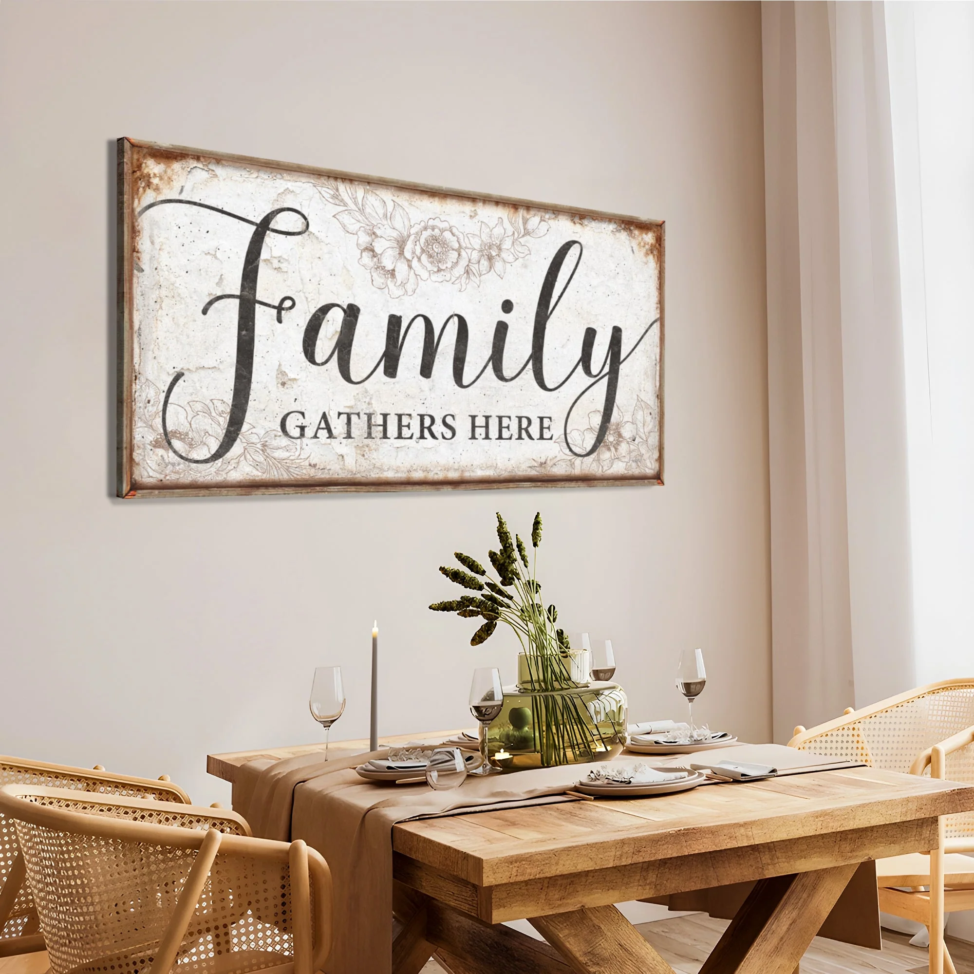Family Gathers Here Sign - Image 2