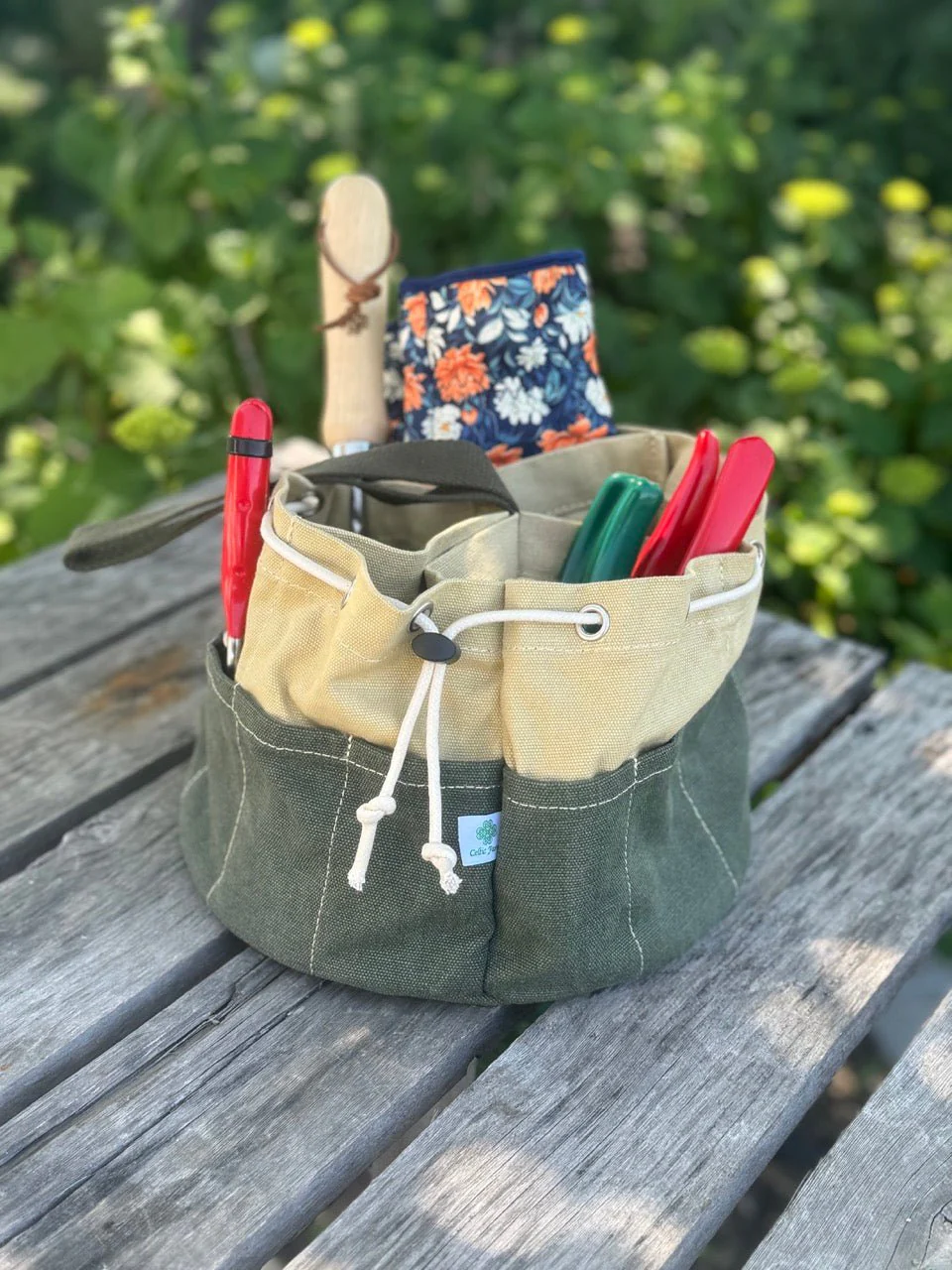 Garden Bucket Bag - Heavy Waxed Canvas - Image 3