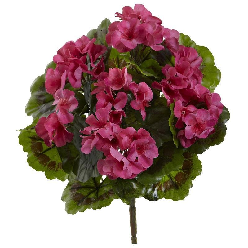 Geranium Artificial Bush - Set of 4 - Image 2