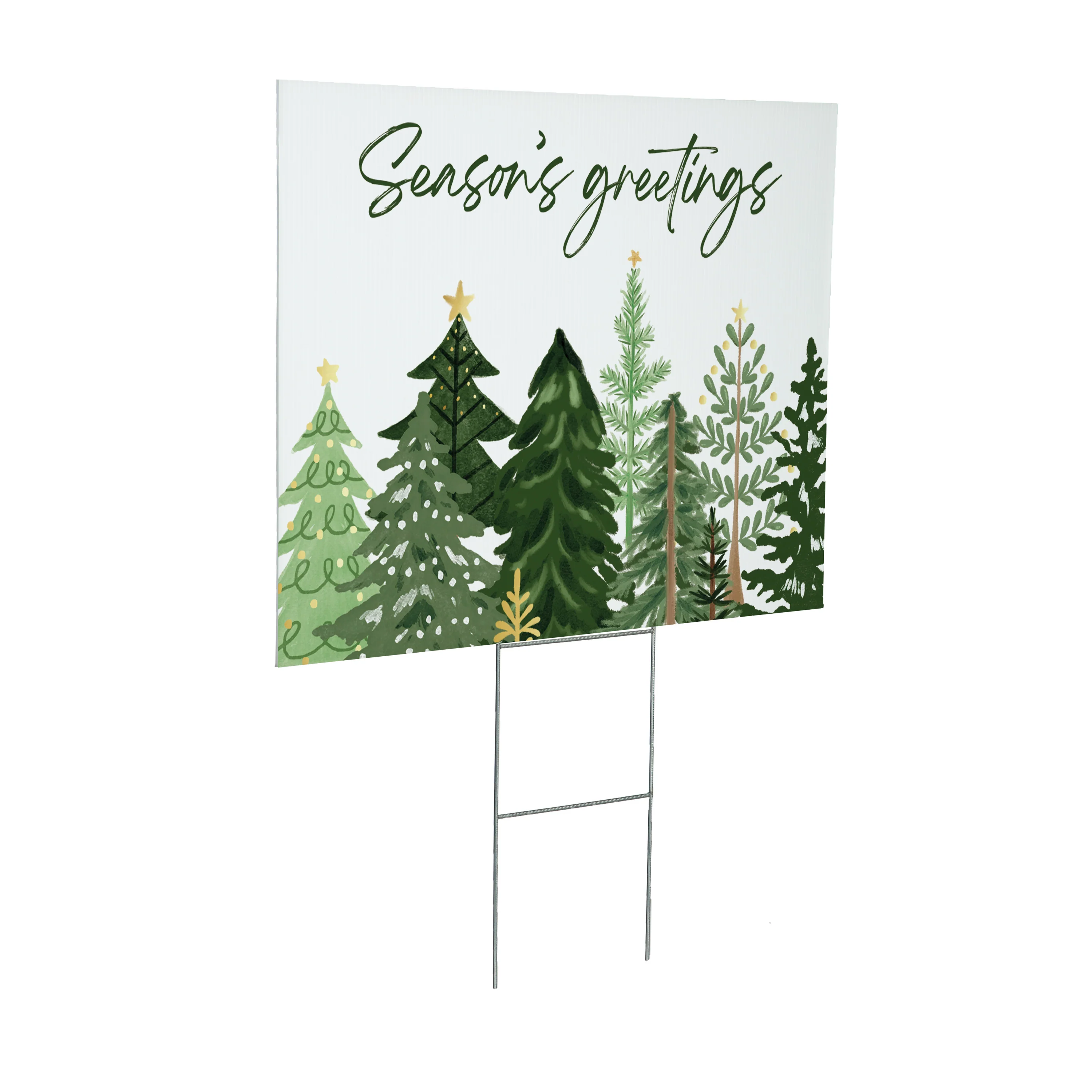 Shades of Emerald Yard Sign, "Seasons Greetings", 24"x18” - Image 2