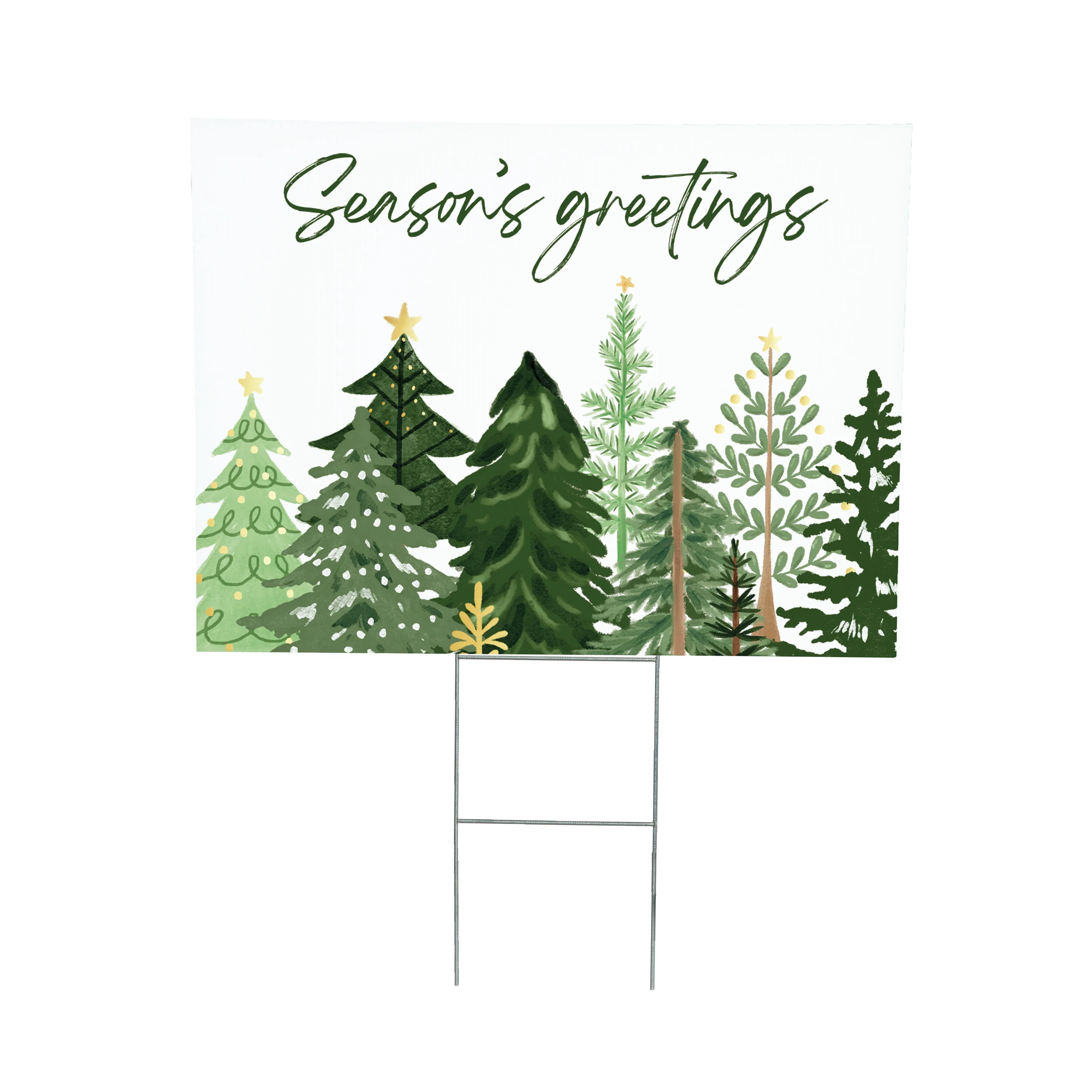 Shades of Emerald Yard Sign, "Seasons Greetings", 24"x18” - Image 4