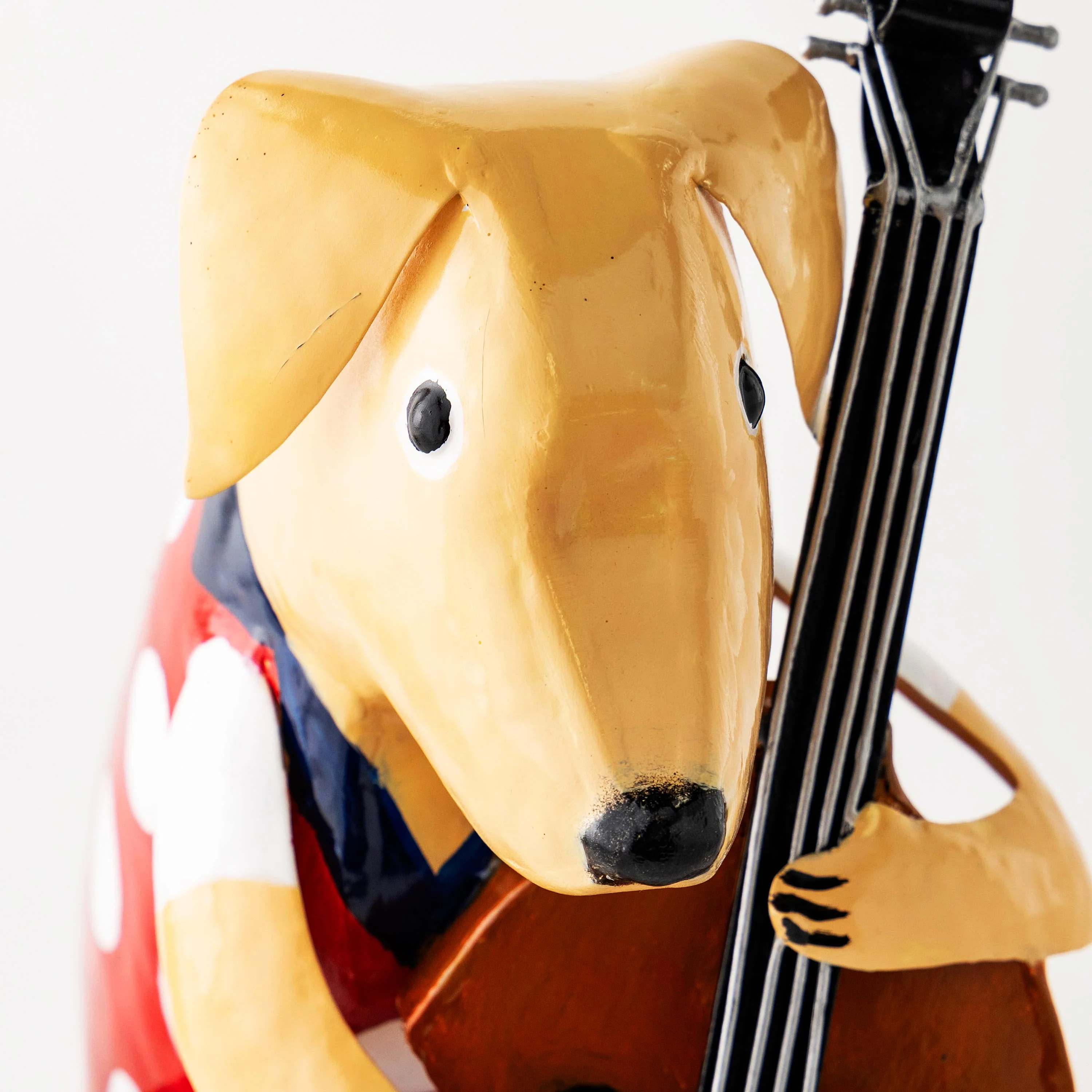 Metal Patriotic Dog Statue with Instrument - Image 15
